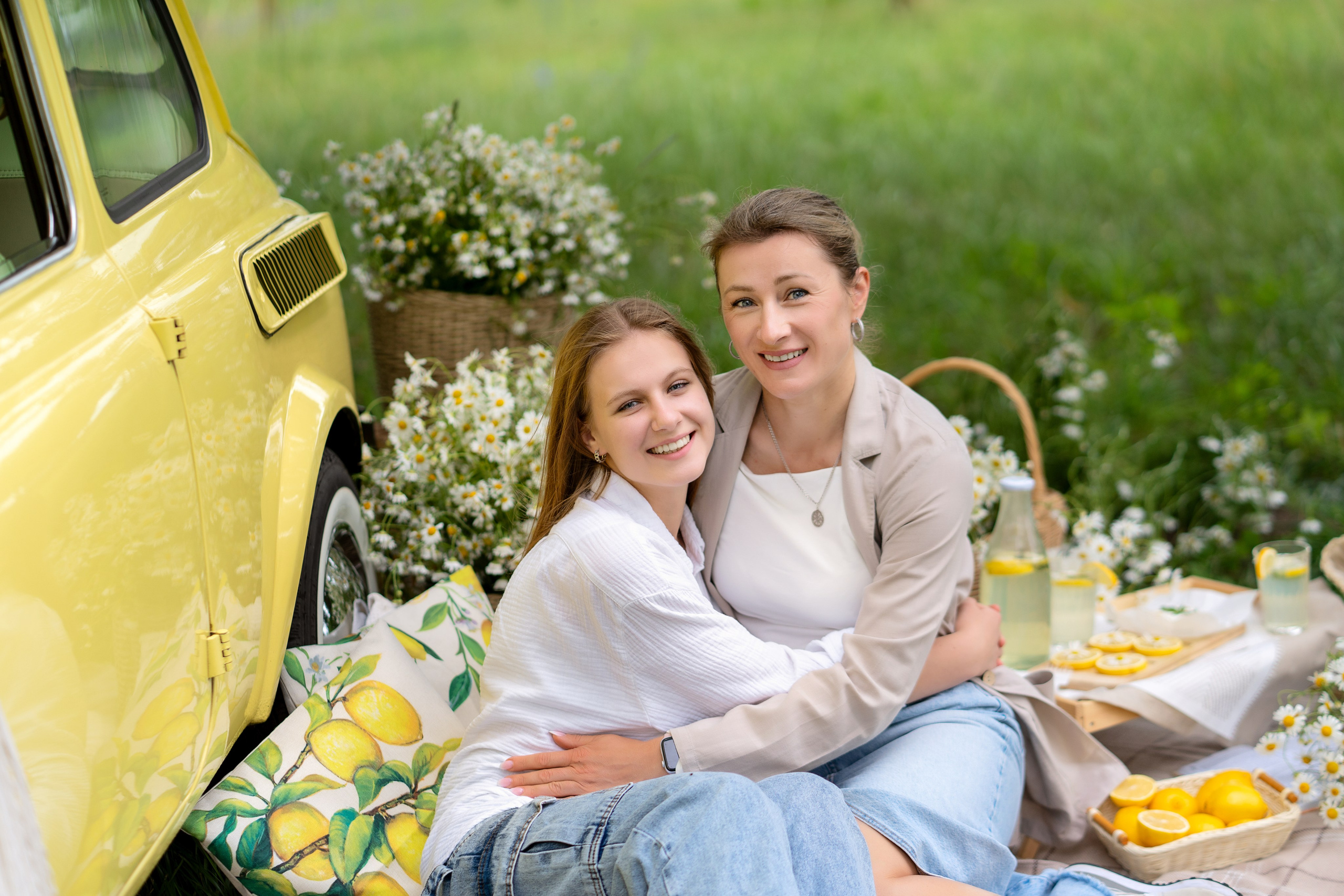 Фотодень Машина с ромашками. Семейный и свадебный фотограф Минск, Беларусь Анна Орловская