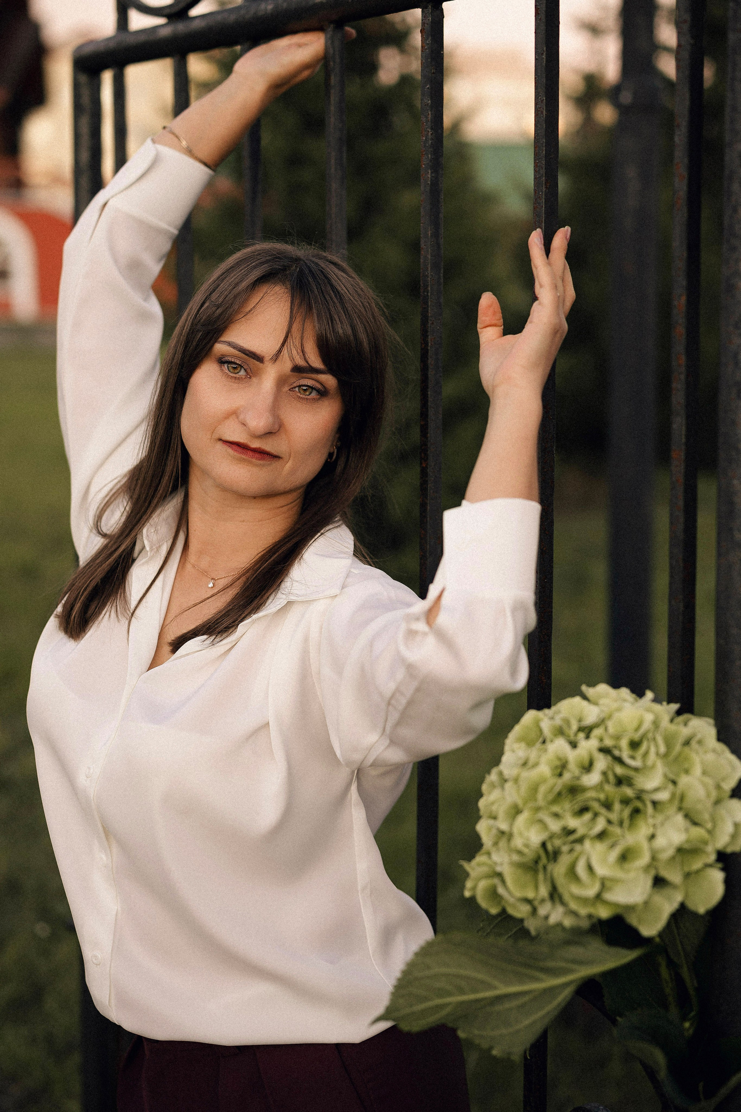 Натали с гортензией. Портретный, семейный и свадебный фотограф в Нарьян-Маре