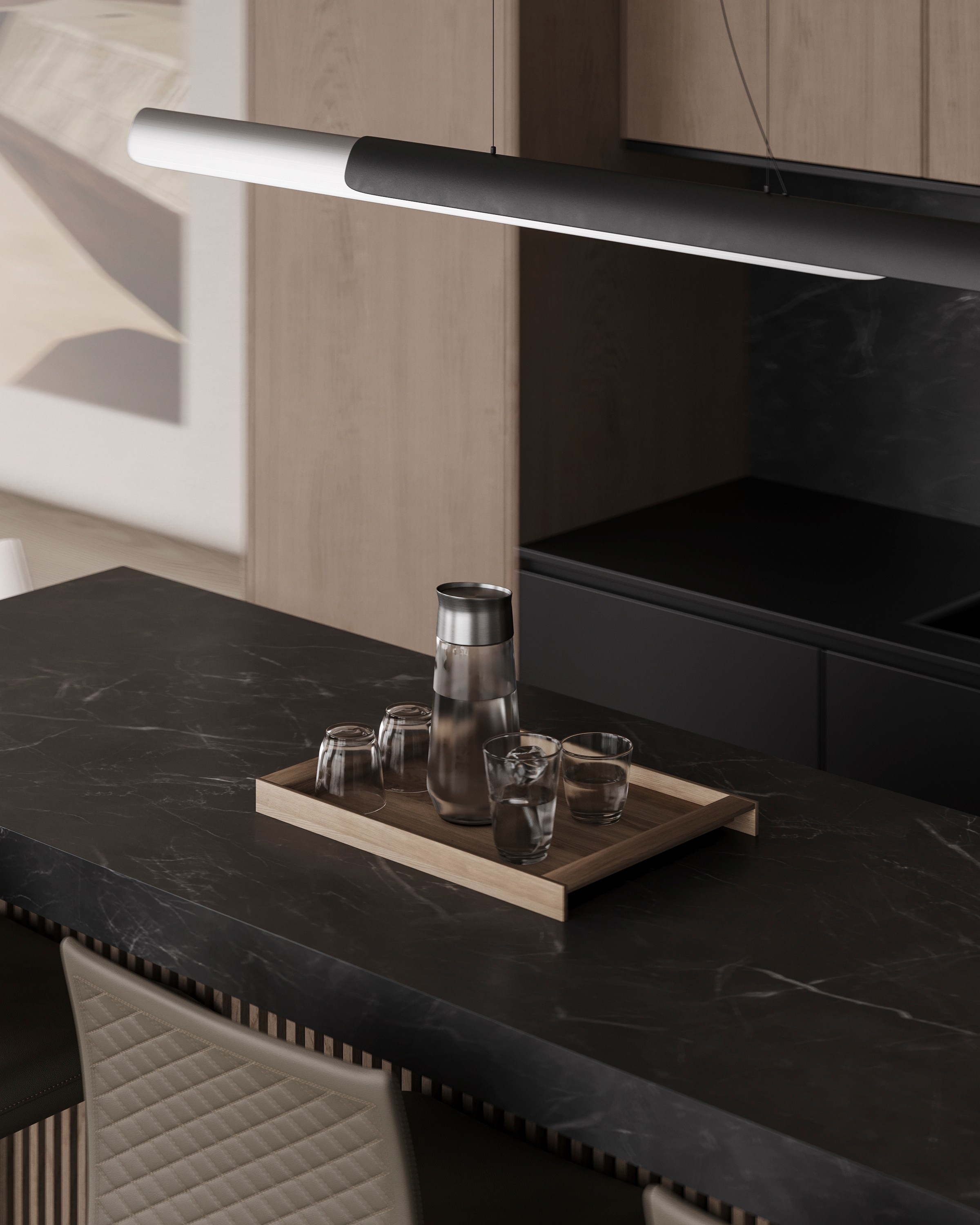 MONOCHROME | CONCEPTUAL PROJECT. Interior Visualization by Valerie Stetyukevich