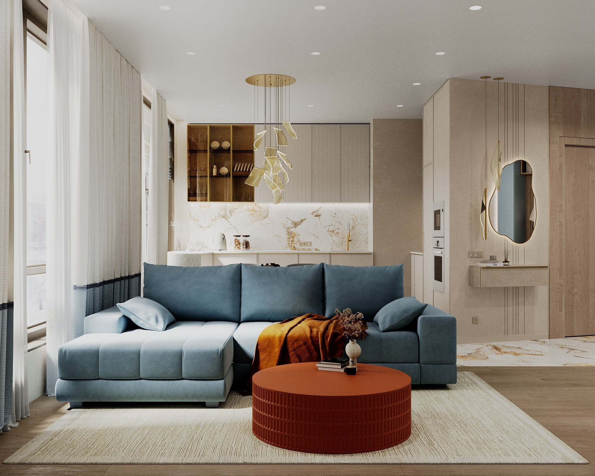 Квартира Голден Сити. Студия Дизайна интерьера Tsvetdesign. Дизайнер в Санкт-Петербурге