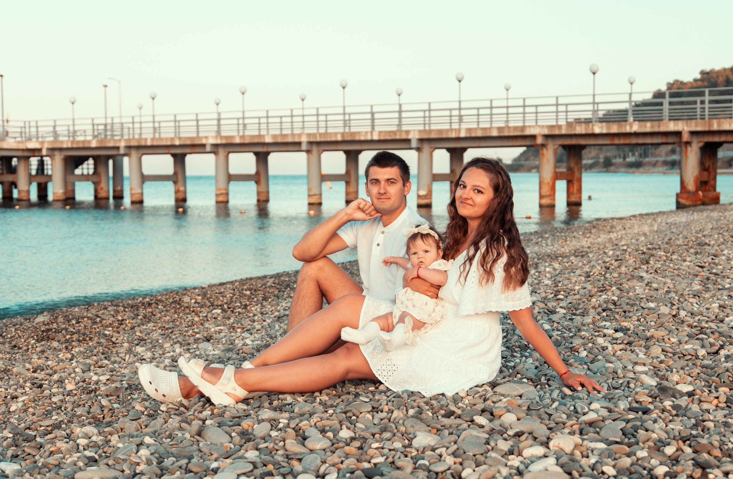 Семейная фотосессия на рассвете у моря. Семейный фотограф в Сочи, Лоо, Дагомысе, Вардане Кучумова Олеся