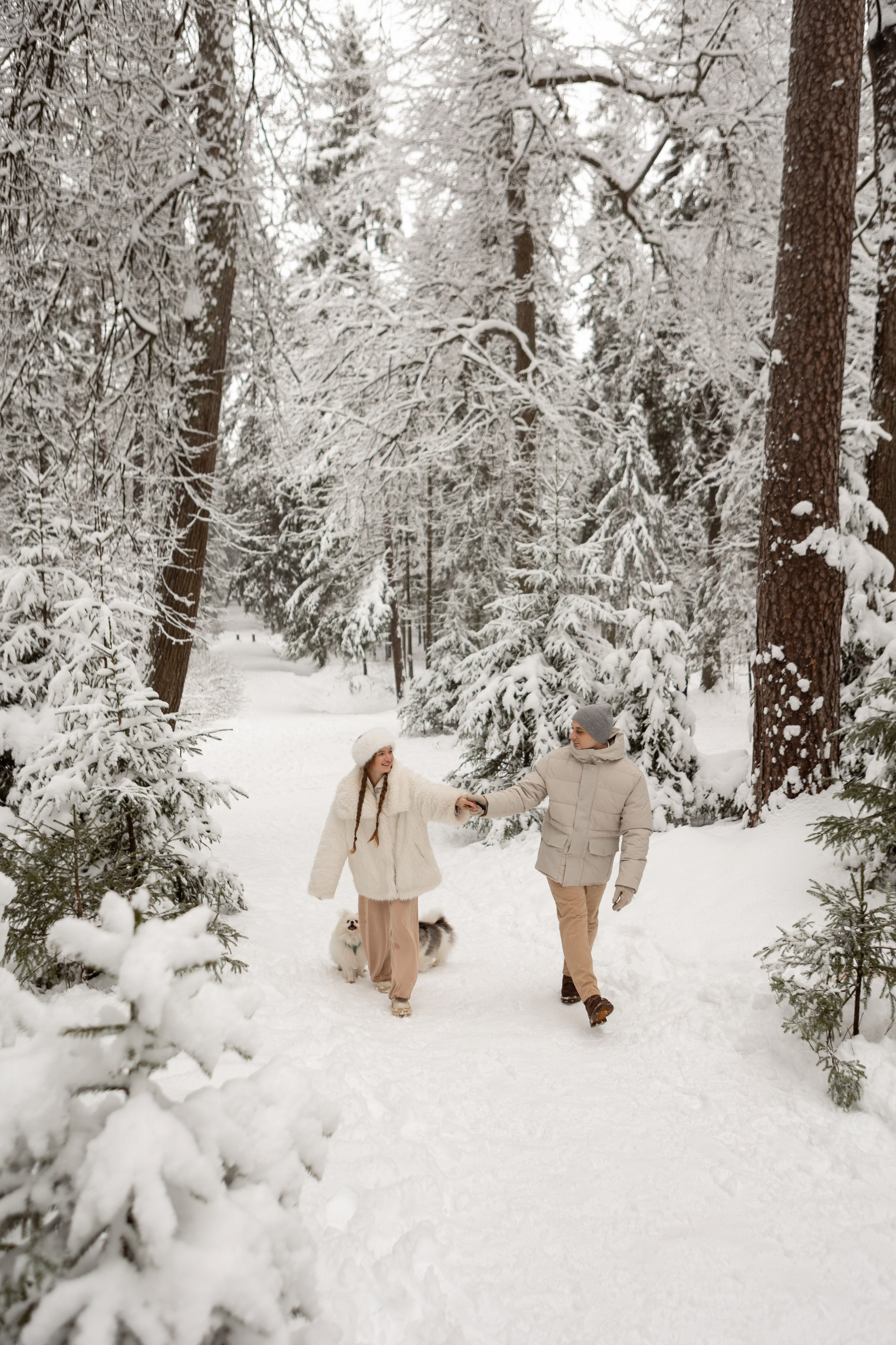 Новогодняя фотосессия с собачками в шуваловском парке. Свадебный фотограф в СПБ | Санкт-Петербурге Анастасия Рахимгулова