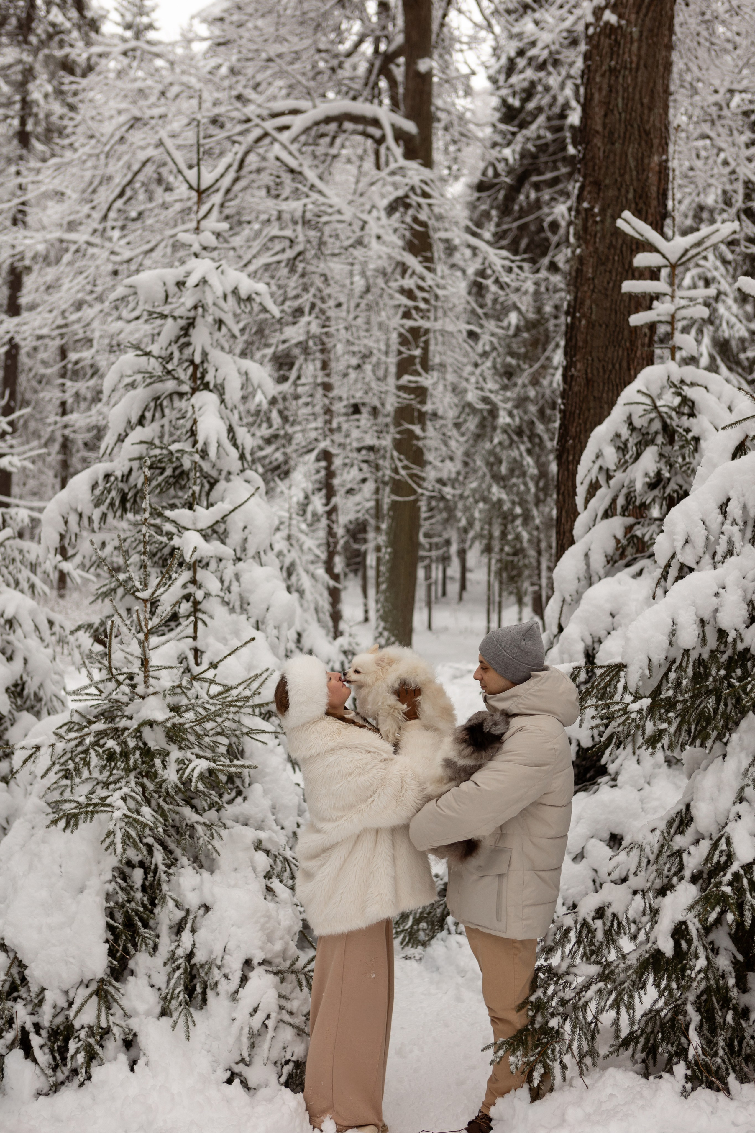 Новогодняя фотосессия с собачками в шуваловском парке. Свадебный фотограф в СПБ | Санкт-Петербурге Анастасия Рахимгулова