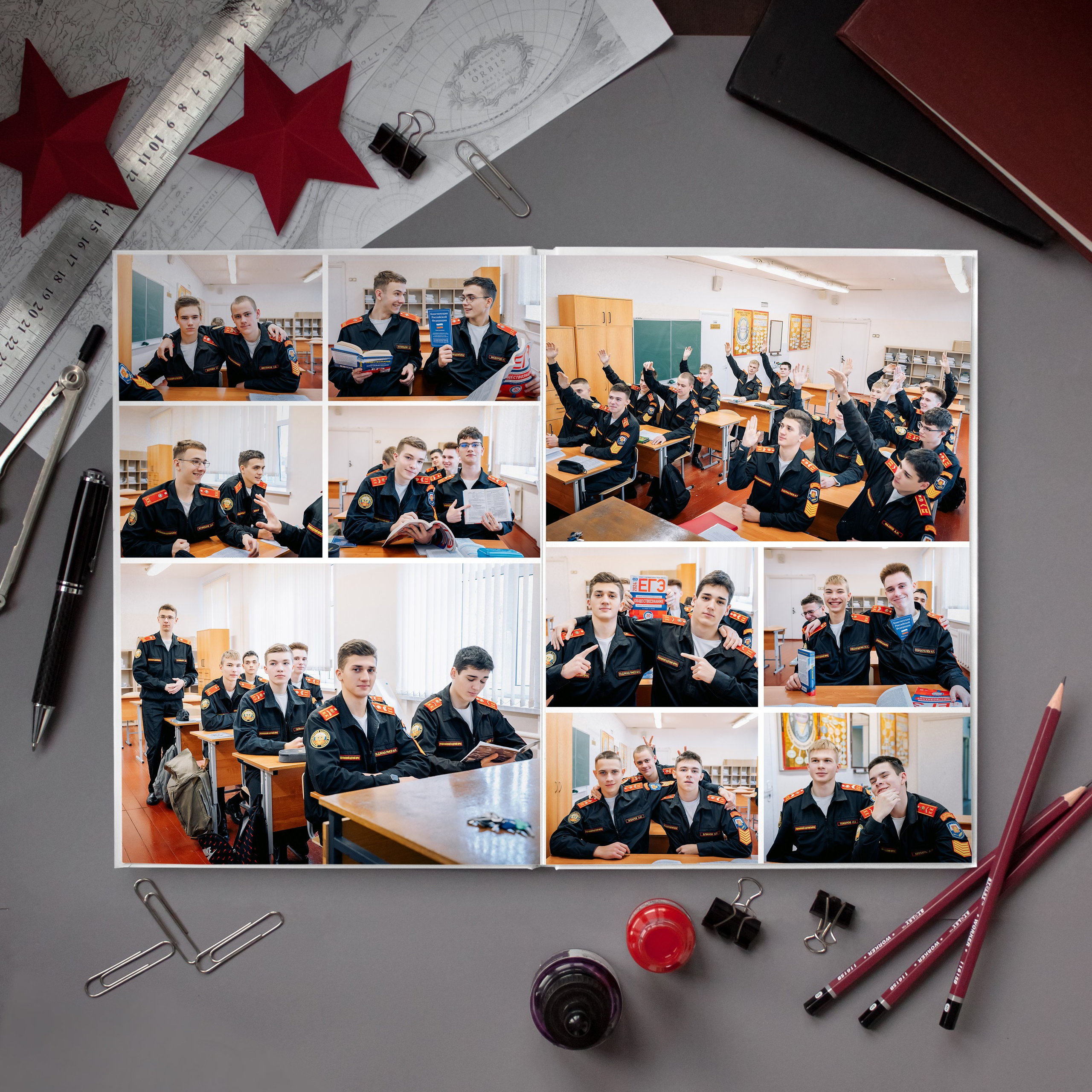 Кадетский альбом 14 разворотов. Фотограф Казакова Анастасия