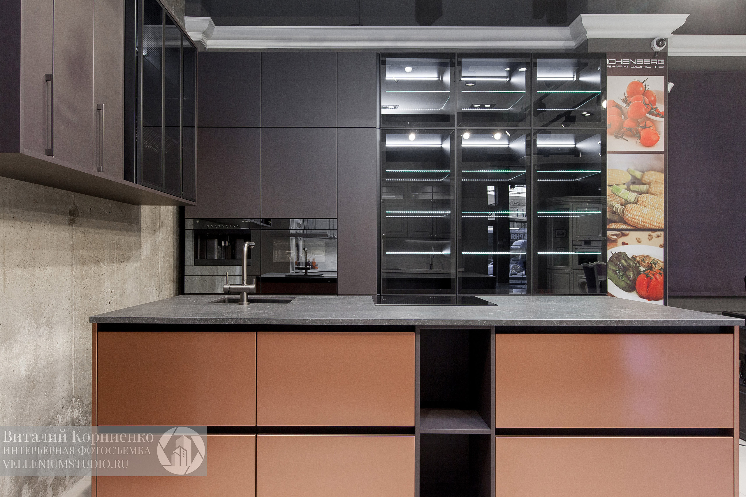 Фотосъемка кухонь в салоне мебели. Интерьерный фотограф Краснодар: профессионально по доступным ценам