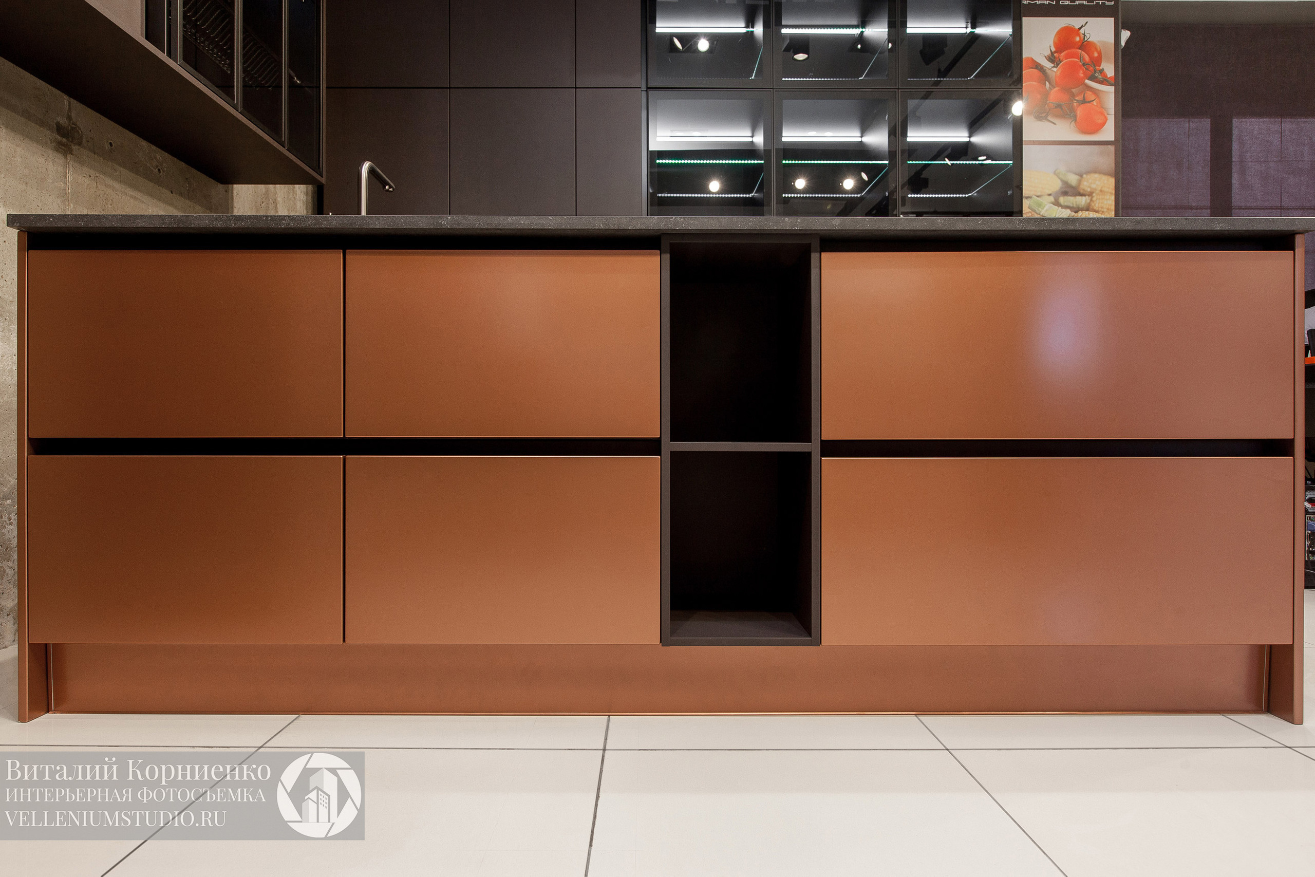 Фотосъемка кухонь в салоне мебели. Интерьерный фотограф Краснодар: профессионально по доступным ценам