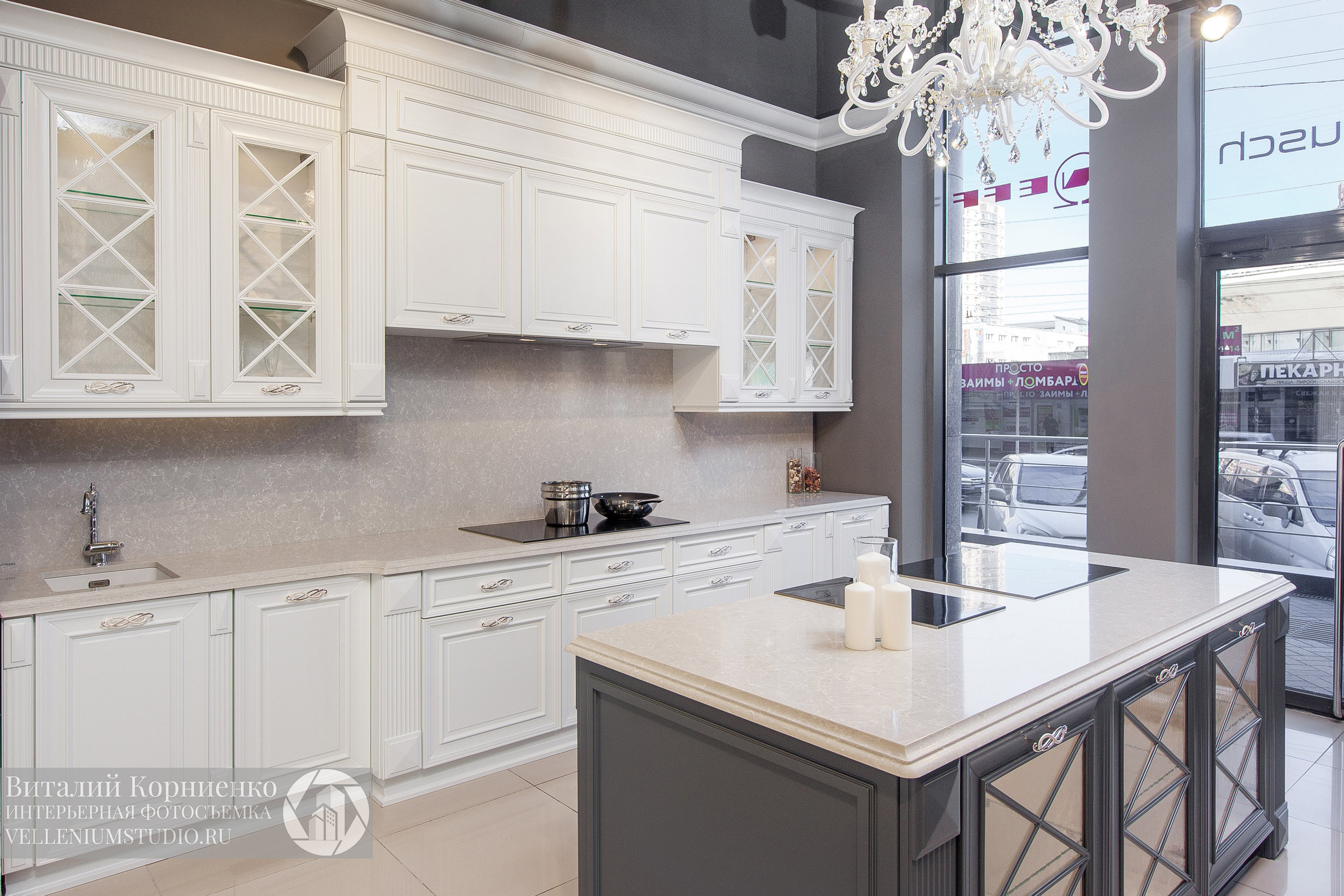 Фотосъемка кухонь в салоне мебели. Интерьерный фотограф Краснодар: профессионально по доступным ценам