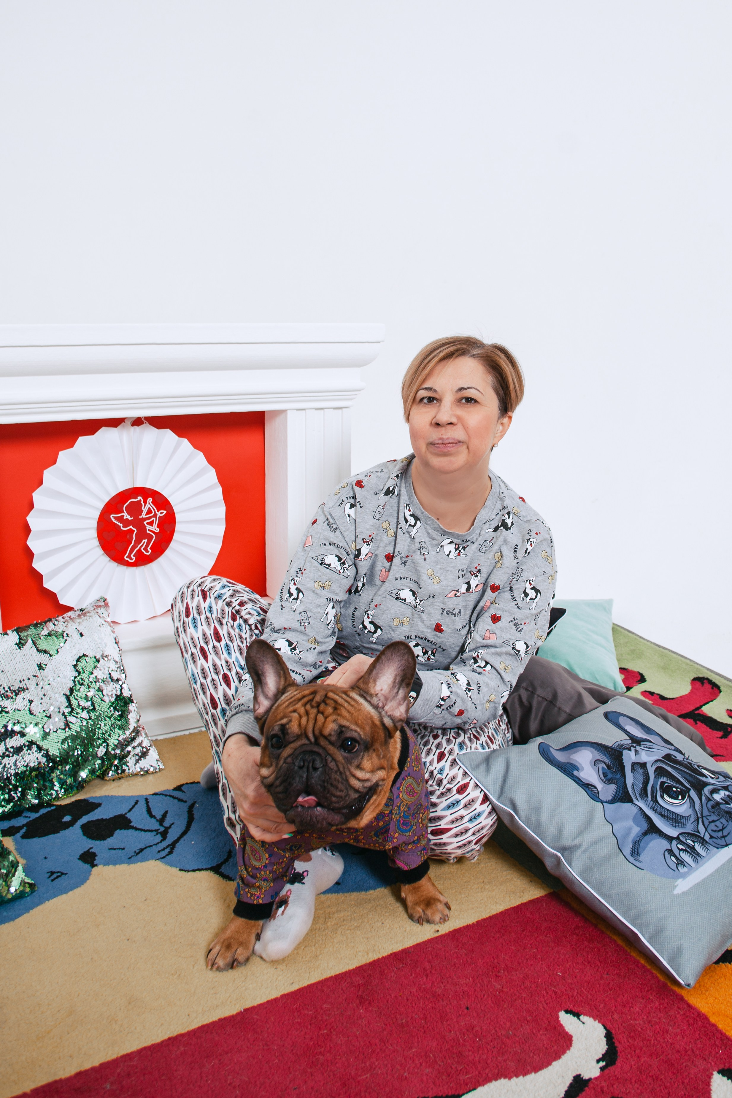 Пижамная вечеринка французских бульдогов и их хозяев. Фотограф-анималист Татьяна Степанова