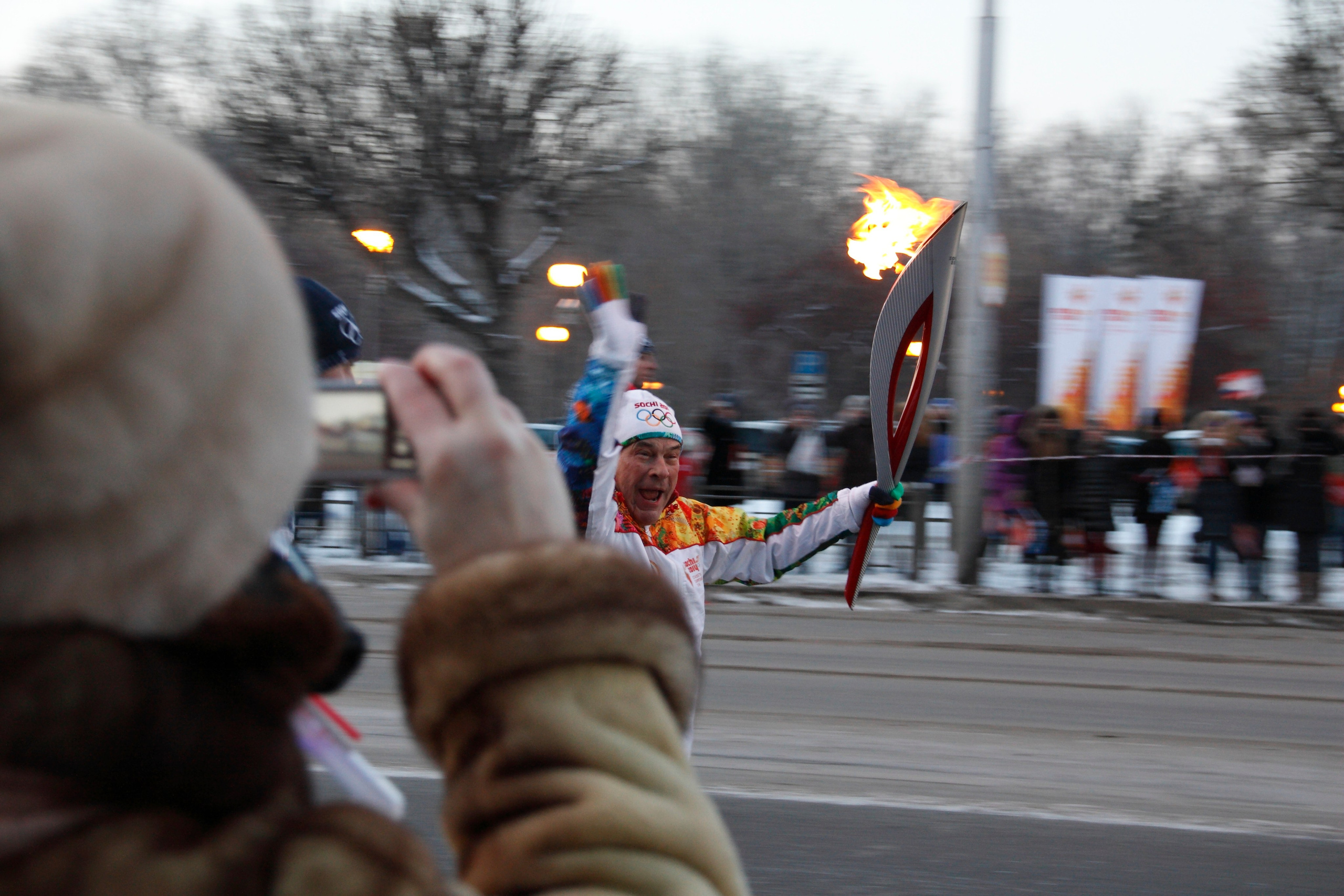 Эстафета Олимпийского огня в Тюмени. Фотограф в Тюмени Александр Григоров