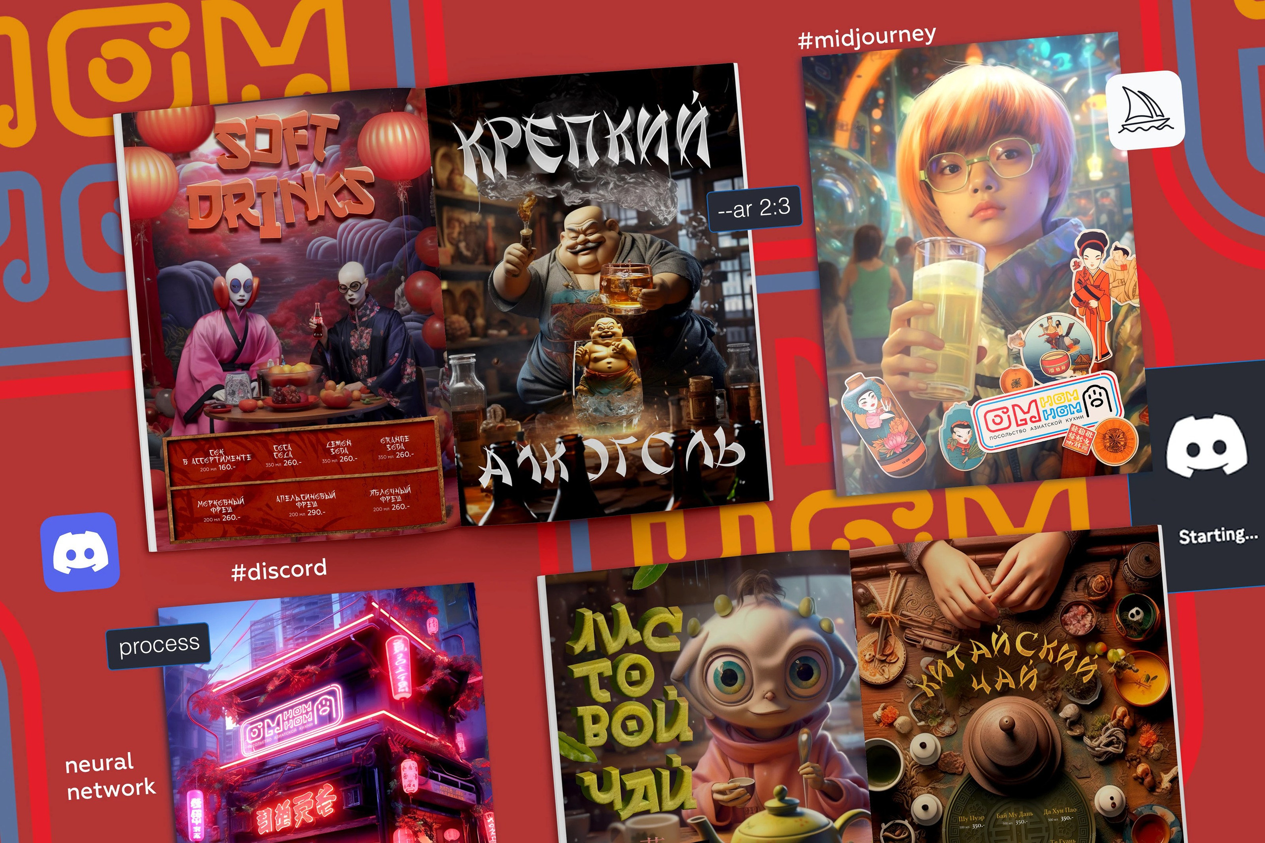 Дизайн меню и бара ОМНОМНОМ. Foodcase.pro