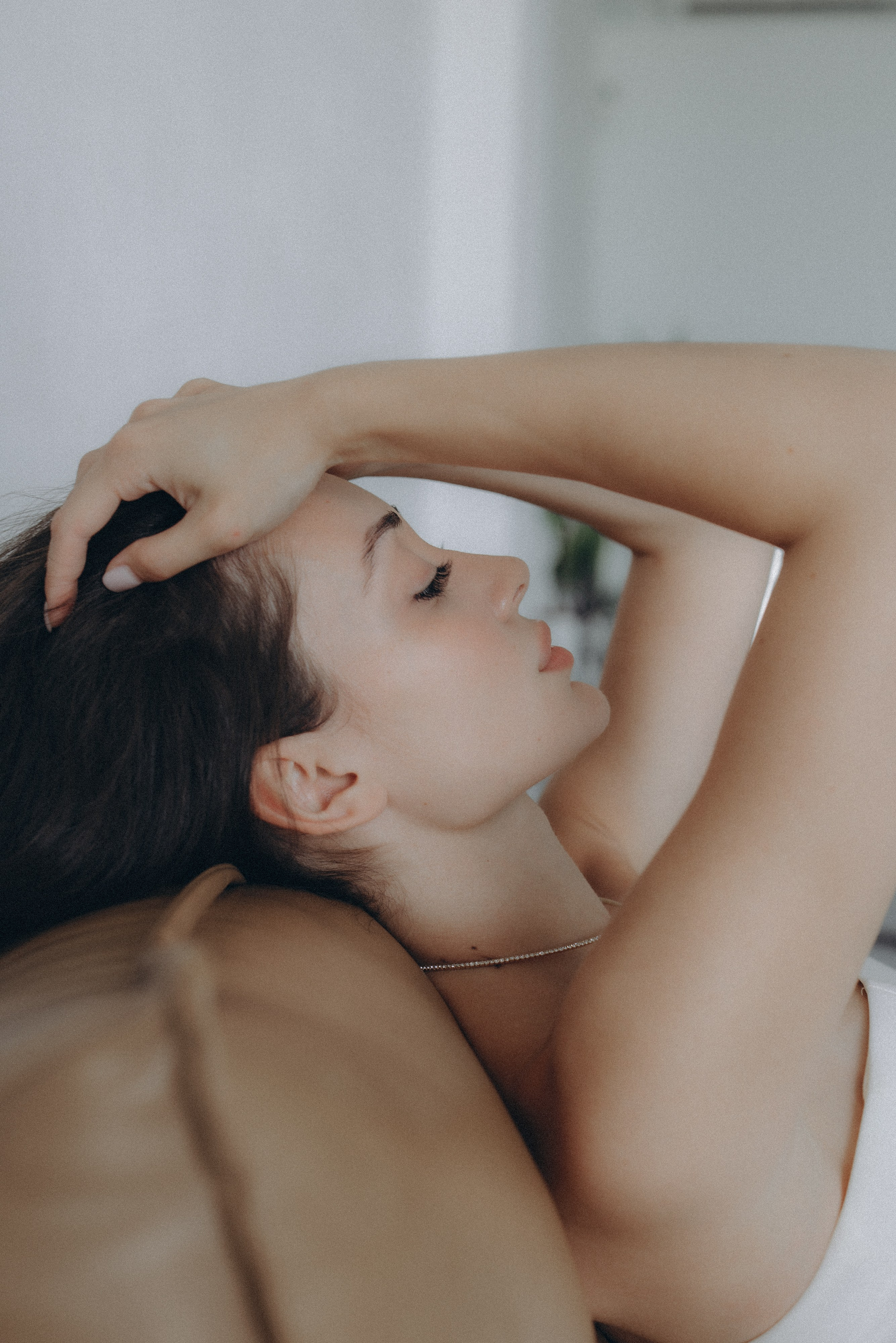 Portrait of a woman in a natural style without retouching