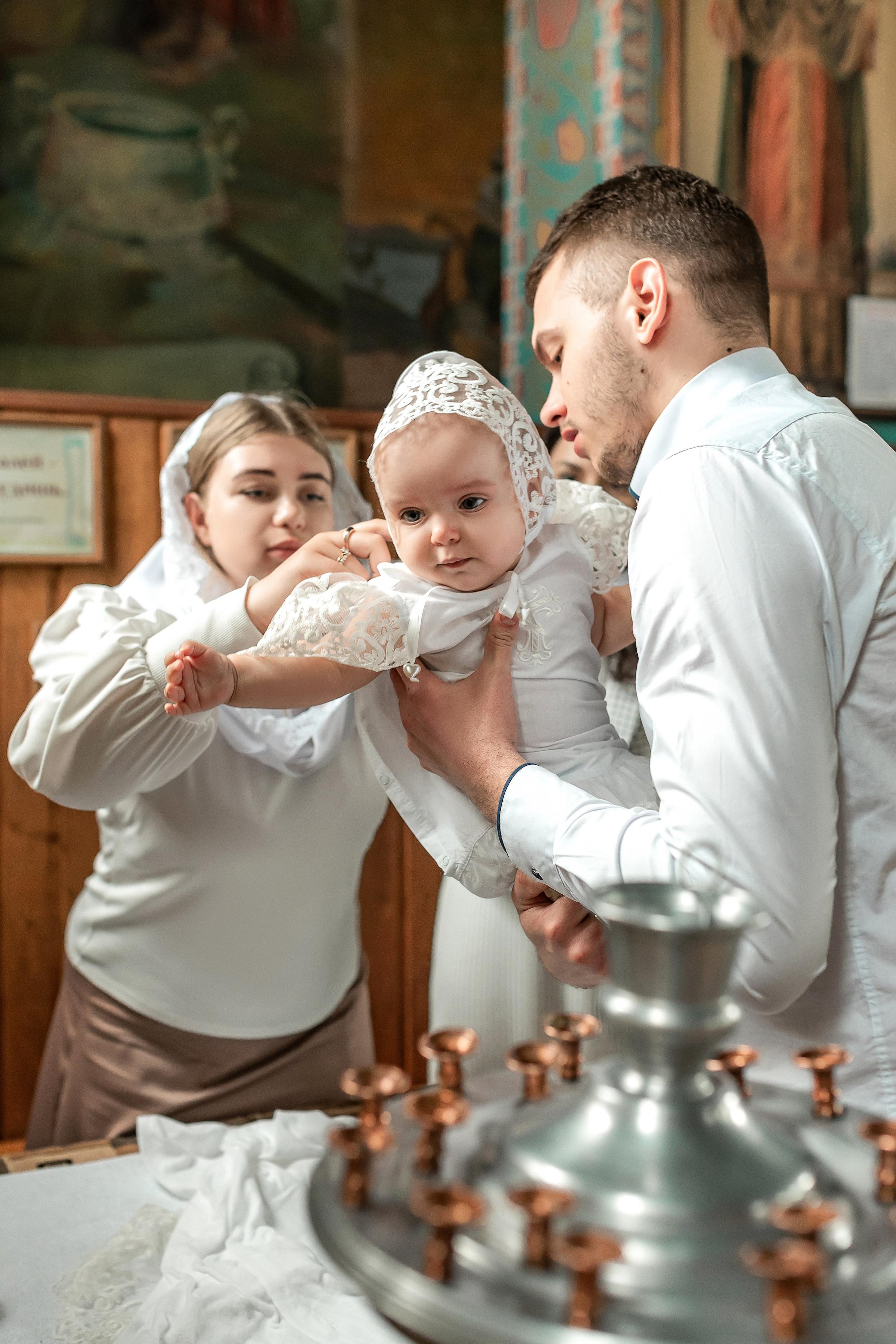 Красивая съемочка Крещение Александры. Семейный и детский фотограф Наталья Горда