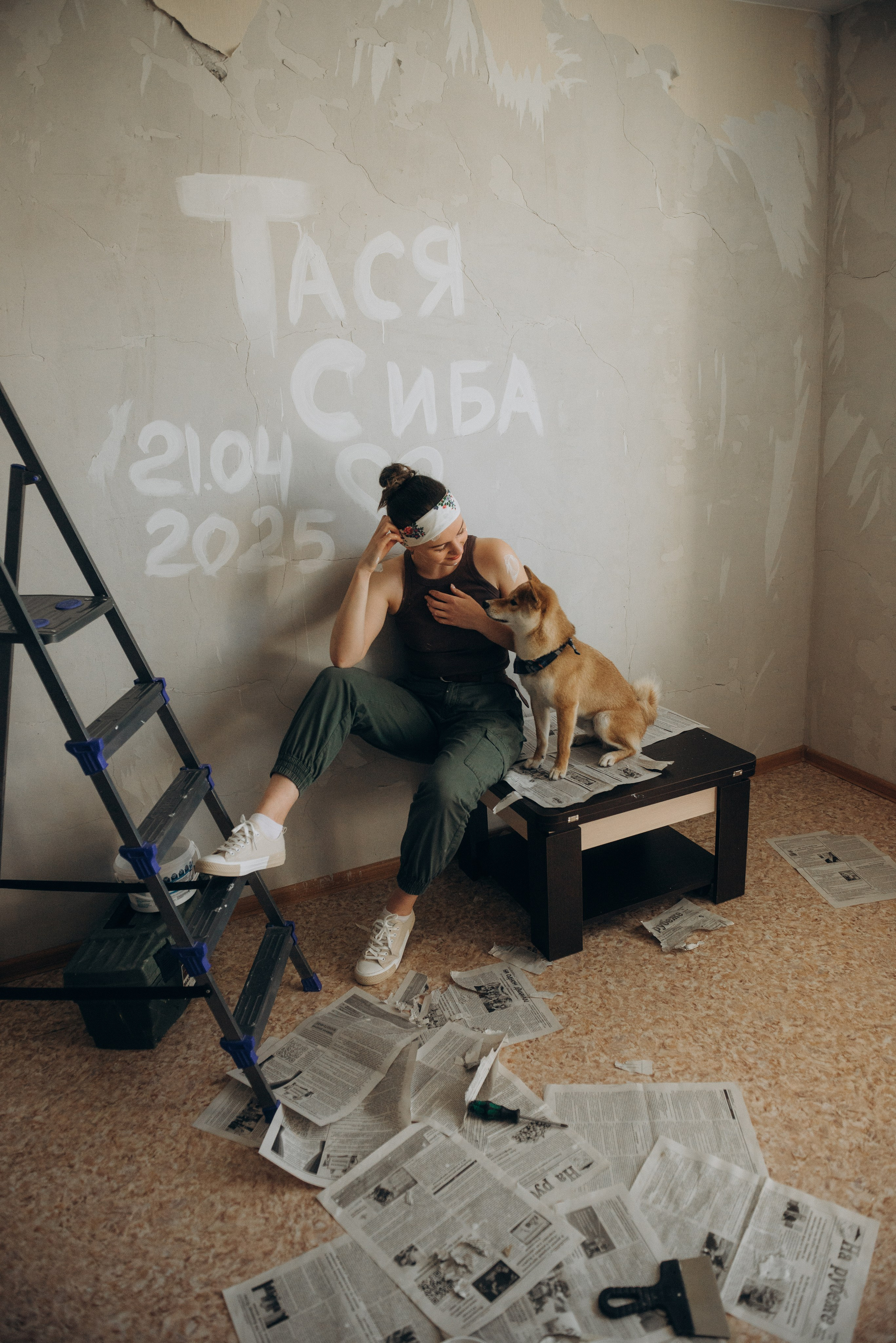 Ремонтники: Тася и Сиба. Ирина Метелица фотограф на Шикотане