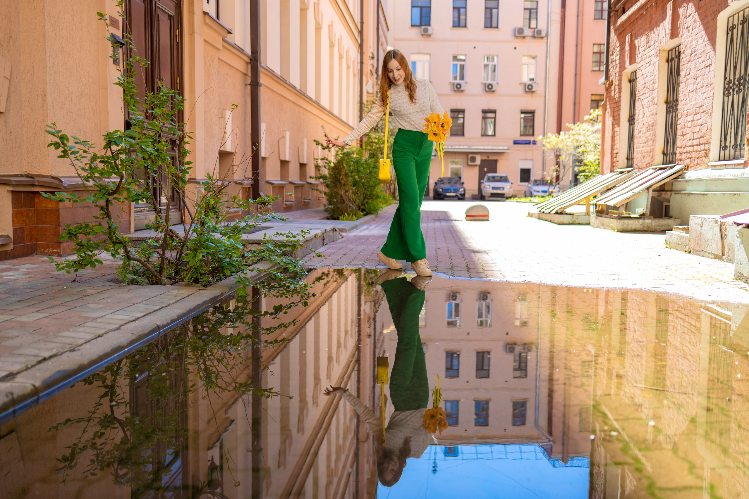 Весенняя прогулка с Еленой по Патриаршим. Репортажный, семейный и студийный фотограф в Москве Демин Алексей