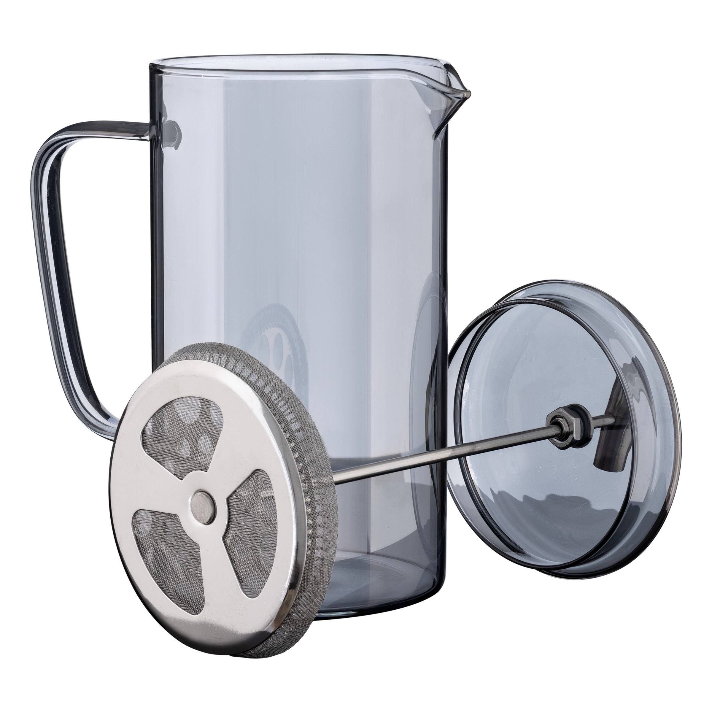 Пустой френч-пресс на белом фоне | Съемка для блога о чае