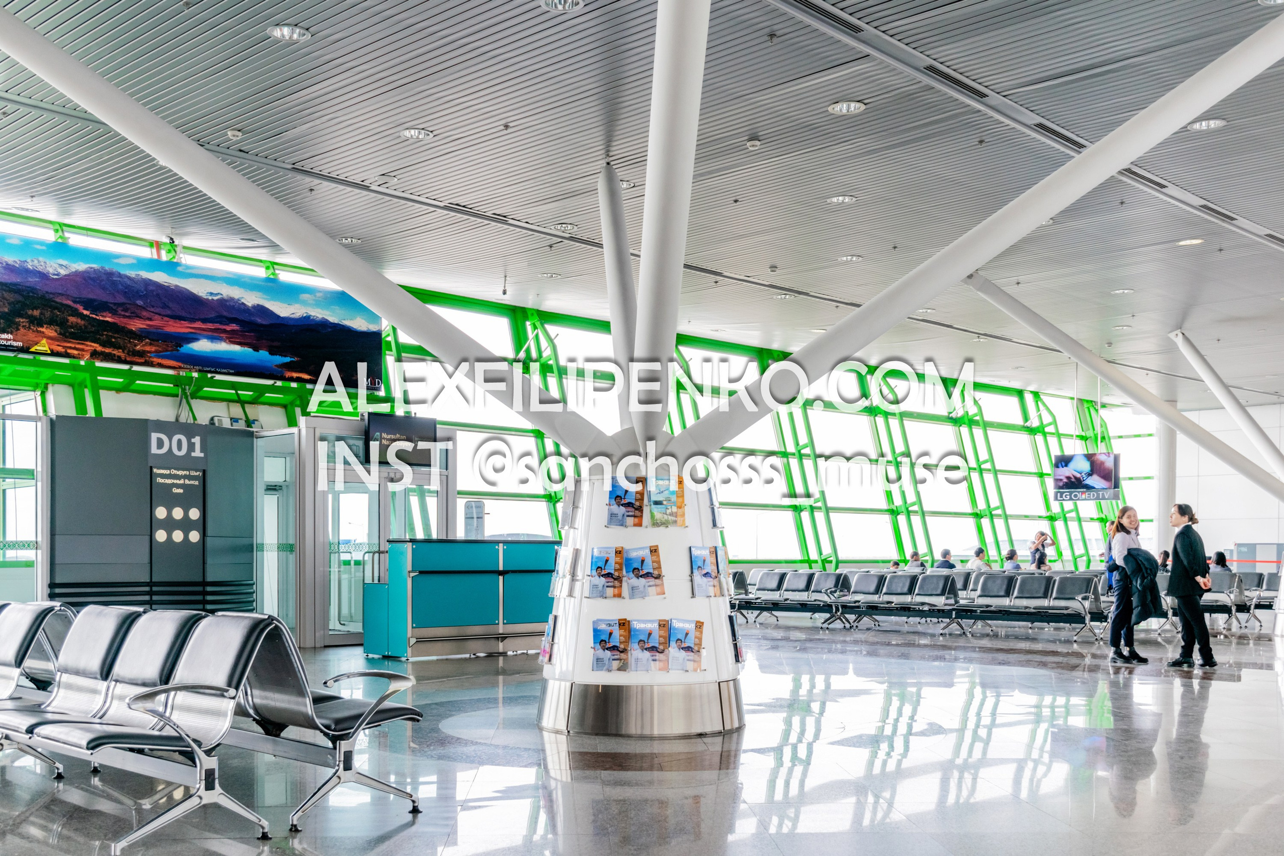 Фотосъемка для рекламного оператора MYD Production в Аэропорту Астаны. Фотограф интерьера недвижимости и архитектуры в Астане