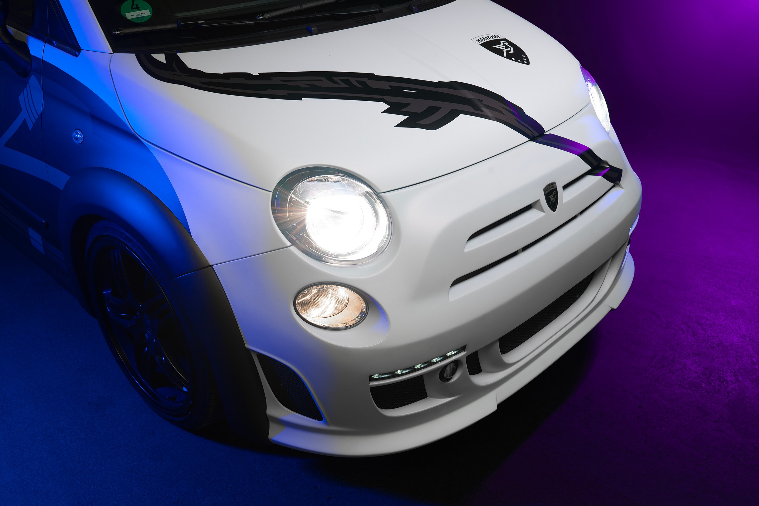 Винилография на Fiat 500 Hamann. Студия дизайна и оклейки авто Barmaley Design