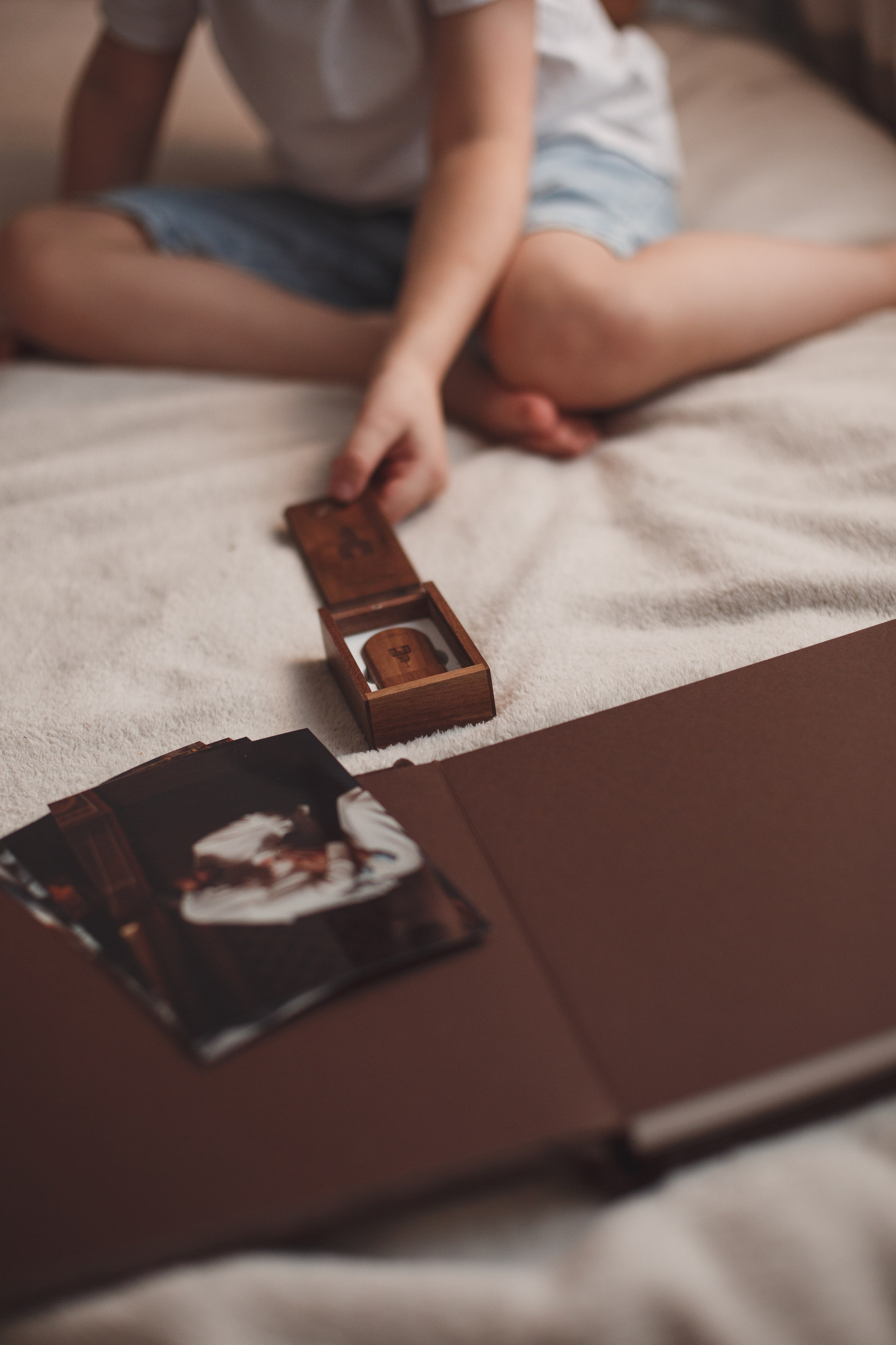 Фотокнига + флешка на крещение 