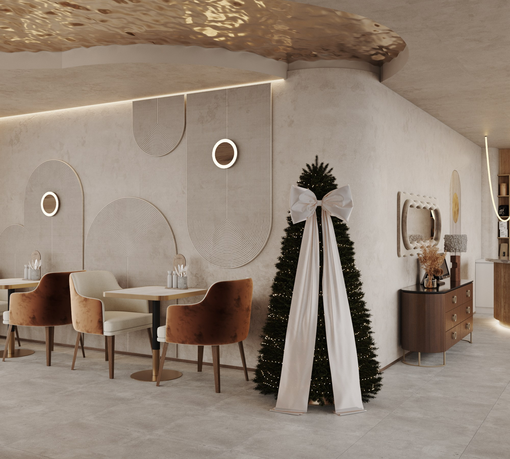 Проект Кафе #2. Интерьерная 3D Визуализация