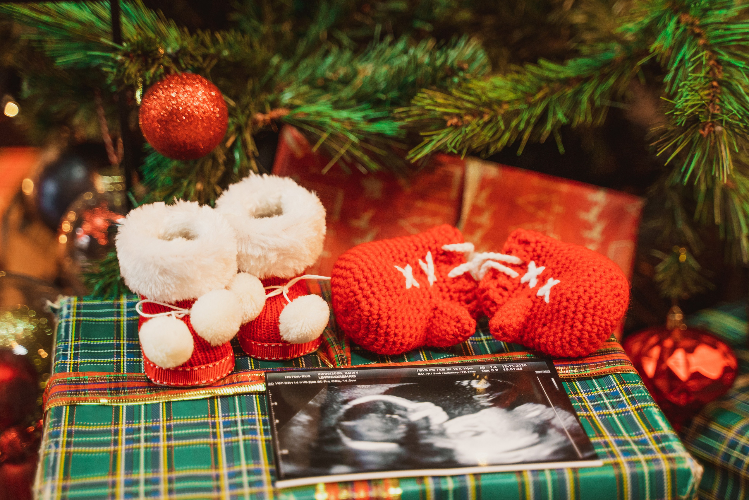 Новогодняя фотосессия беременности в студии. Анна и Кирилл. Свадебный и репортажный фотограф в Уфе| Осетрова Ольга