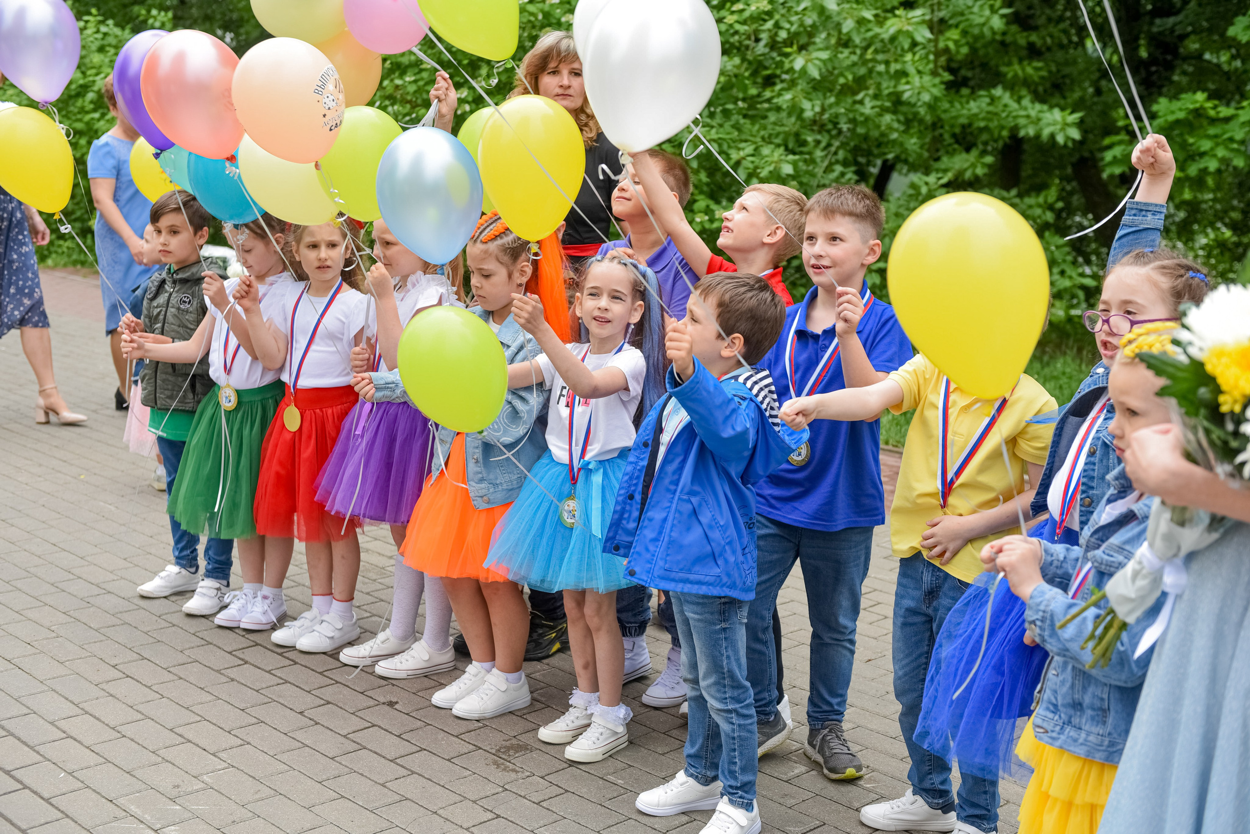 Выпускной из детского сада «Полянка», Балашиха. Свадебный и семейный фотограф Екатерина Пушан. Москва, Балашиха, Железнодорожный, Солнечногорск