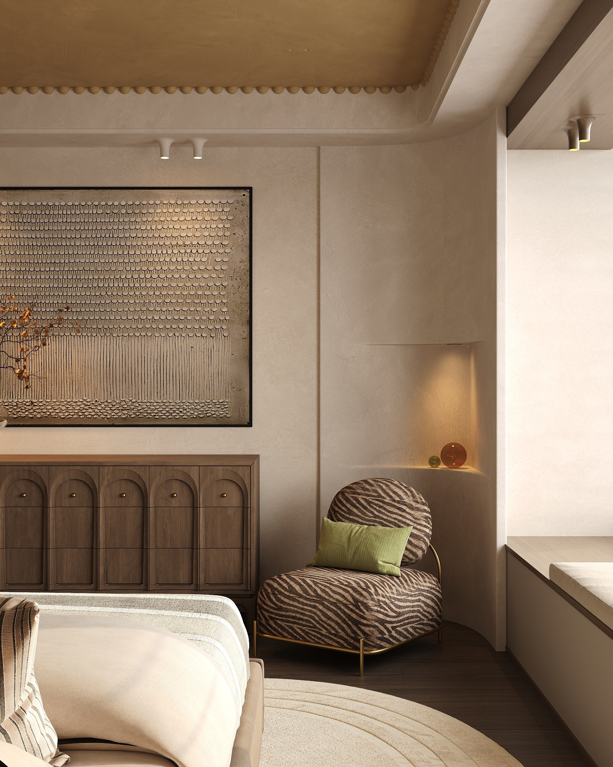 Cozy bedroom. Solovets visualization