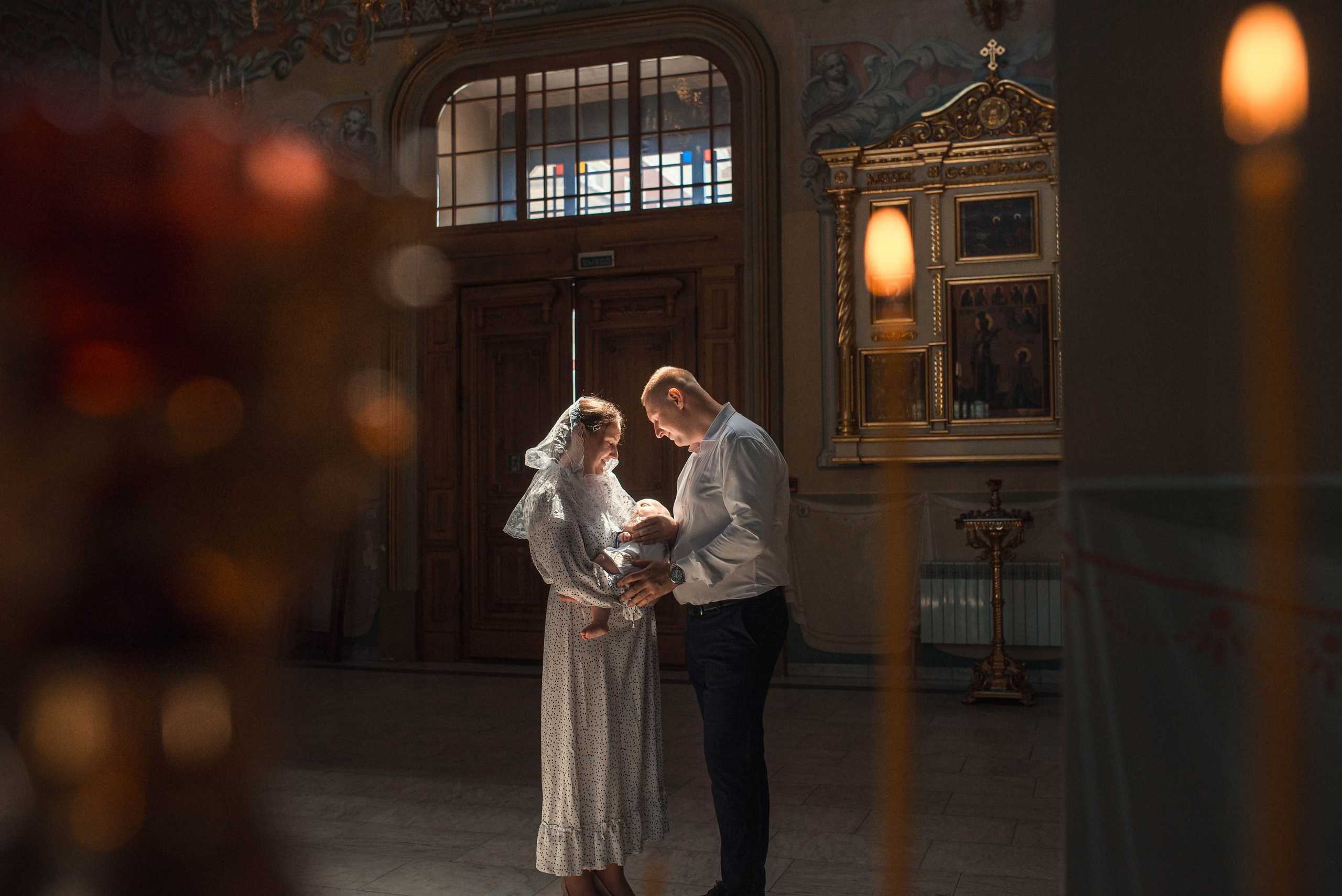 Крещение Андрея в Покровском соборе. Фотограф на крещение в Саратове Марина Грушина