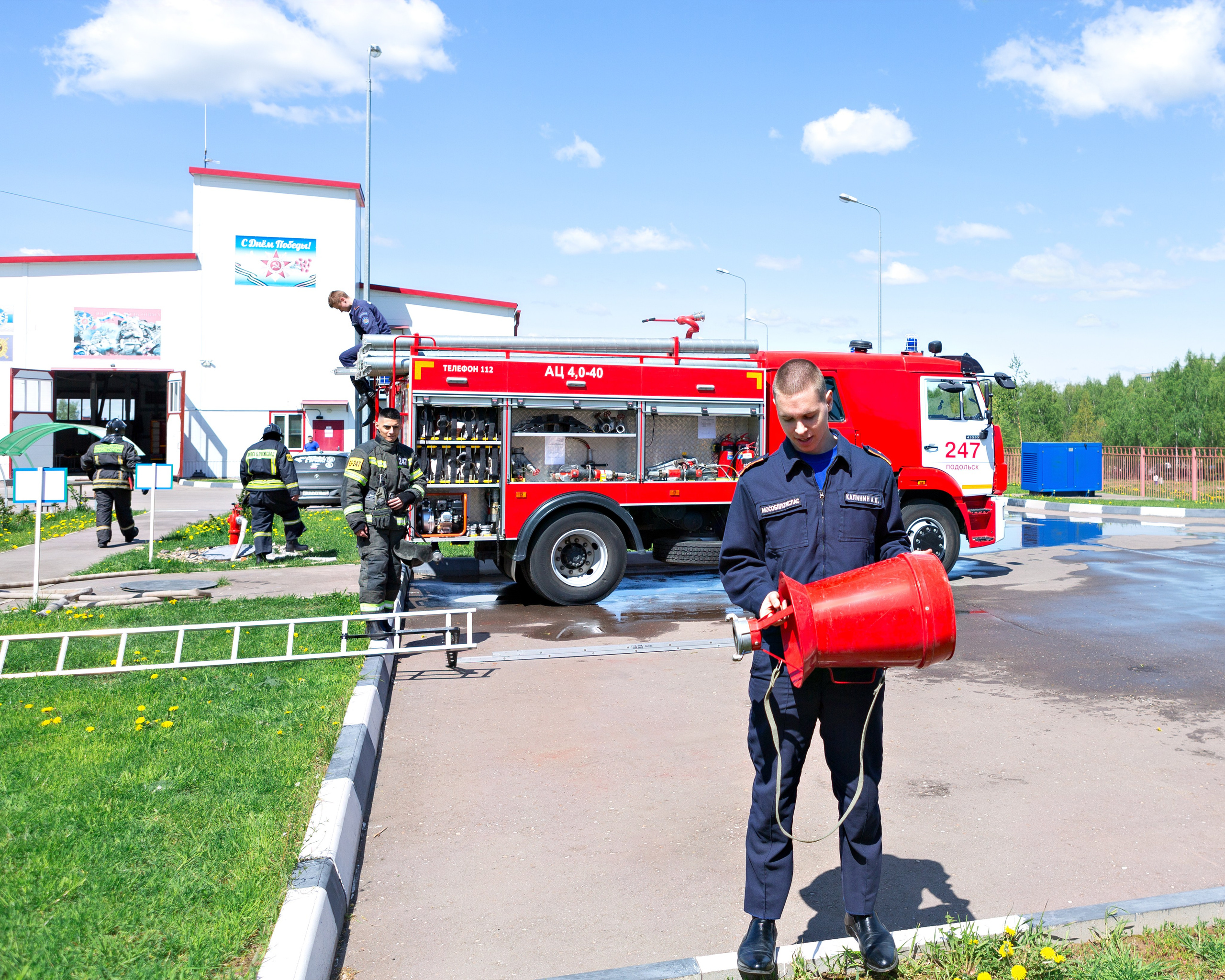 Экскурсия в пожарную часть г. Подольск. Выпускные альбомы и школьный фотограф в Подольске, Троицке, Щербинке, Москве и Московской области