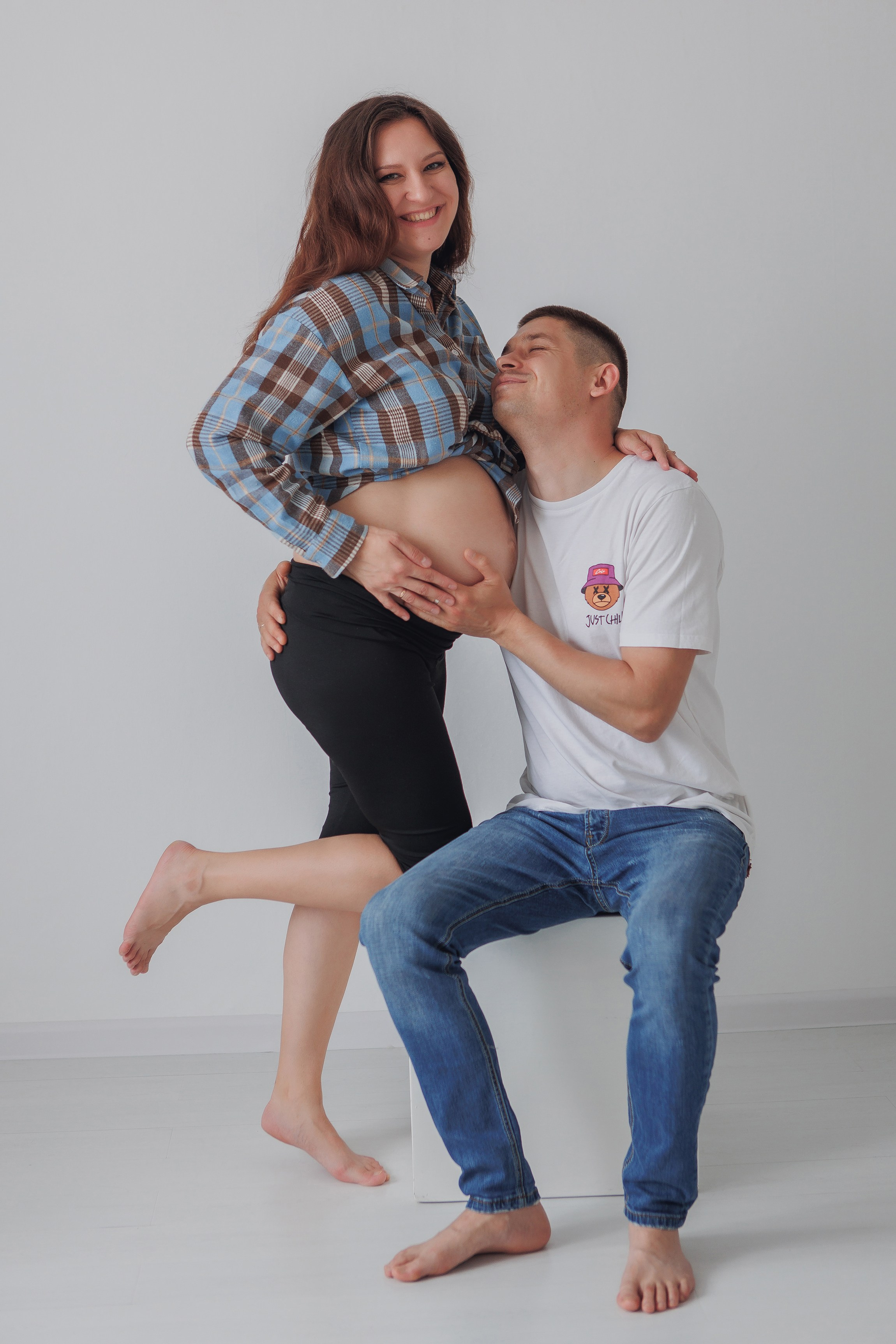 Фотосессия беременности в моей мини студии. Фотостудия СМУЗИ