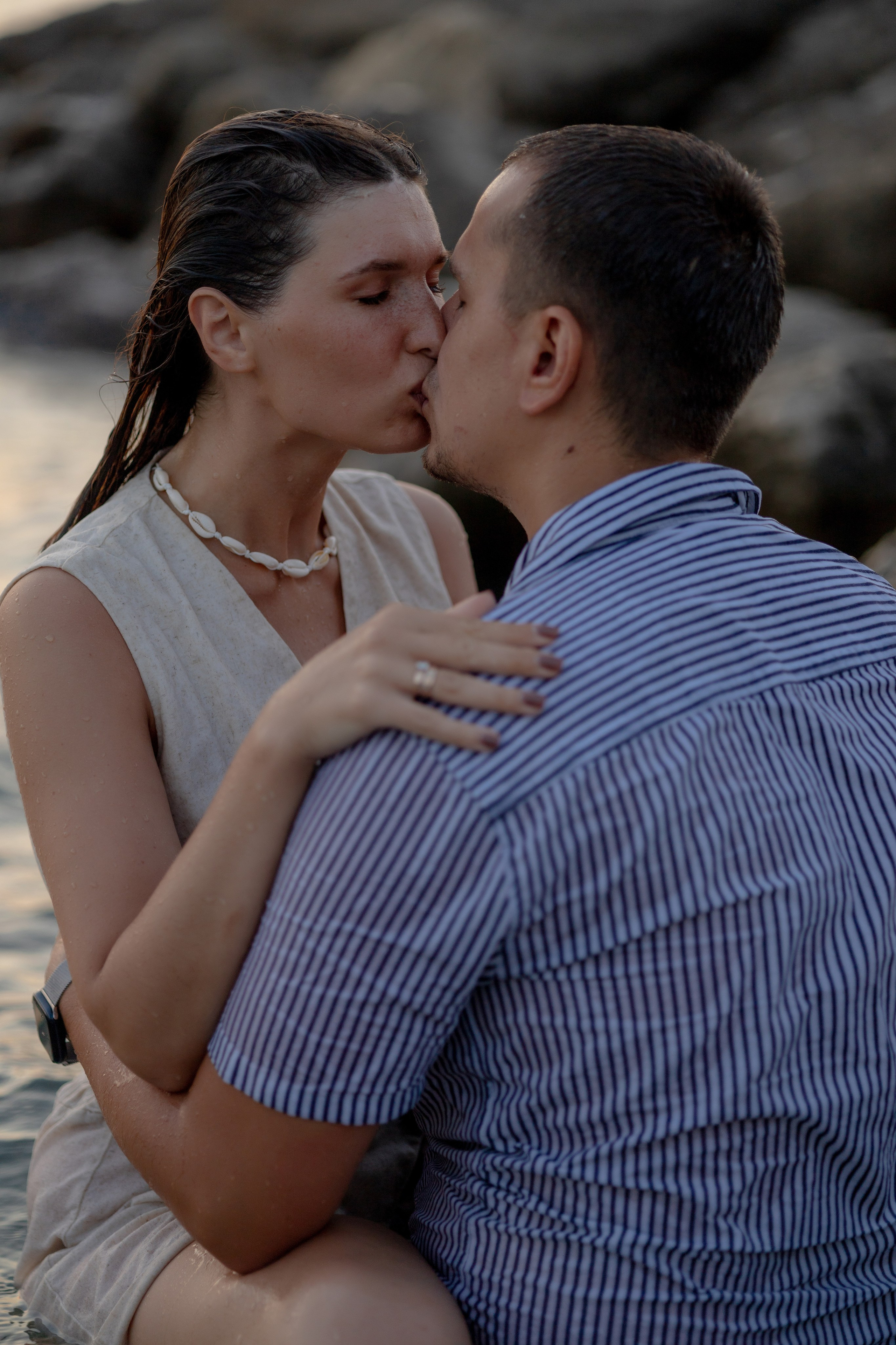 Закат на пляже Метрополь. Семейный и портретный фотограф в Геленджике Любовь Бодрова