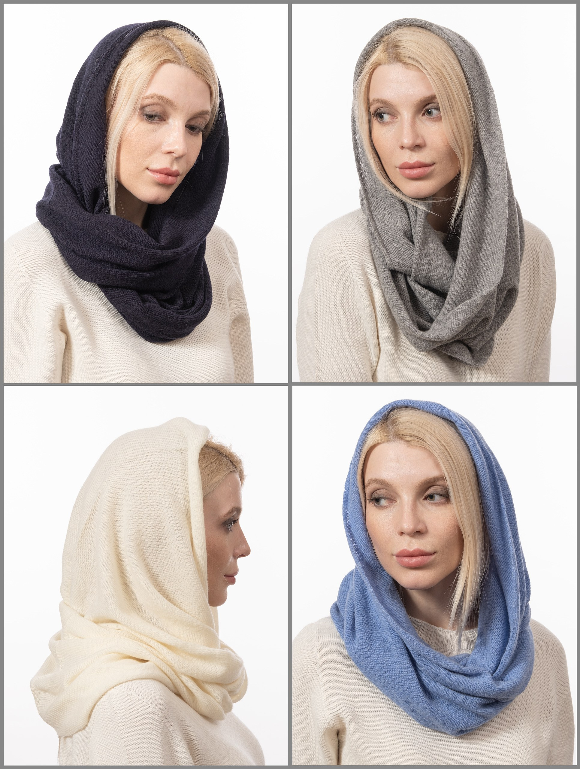 Фотосъёмка головных уборов на красивой девушке.