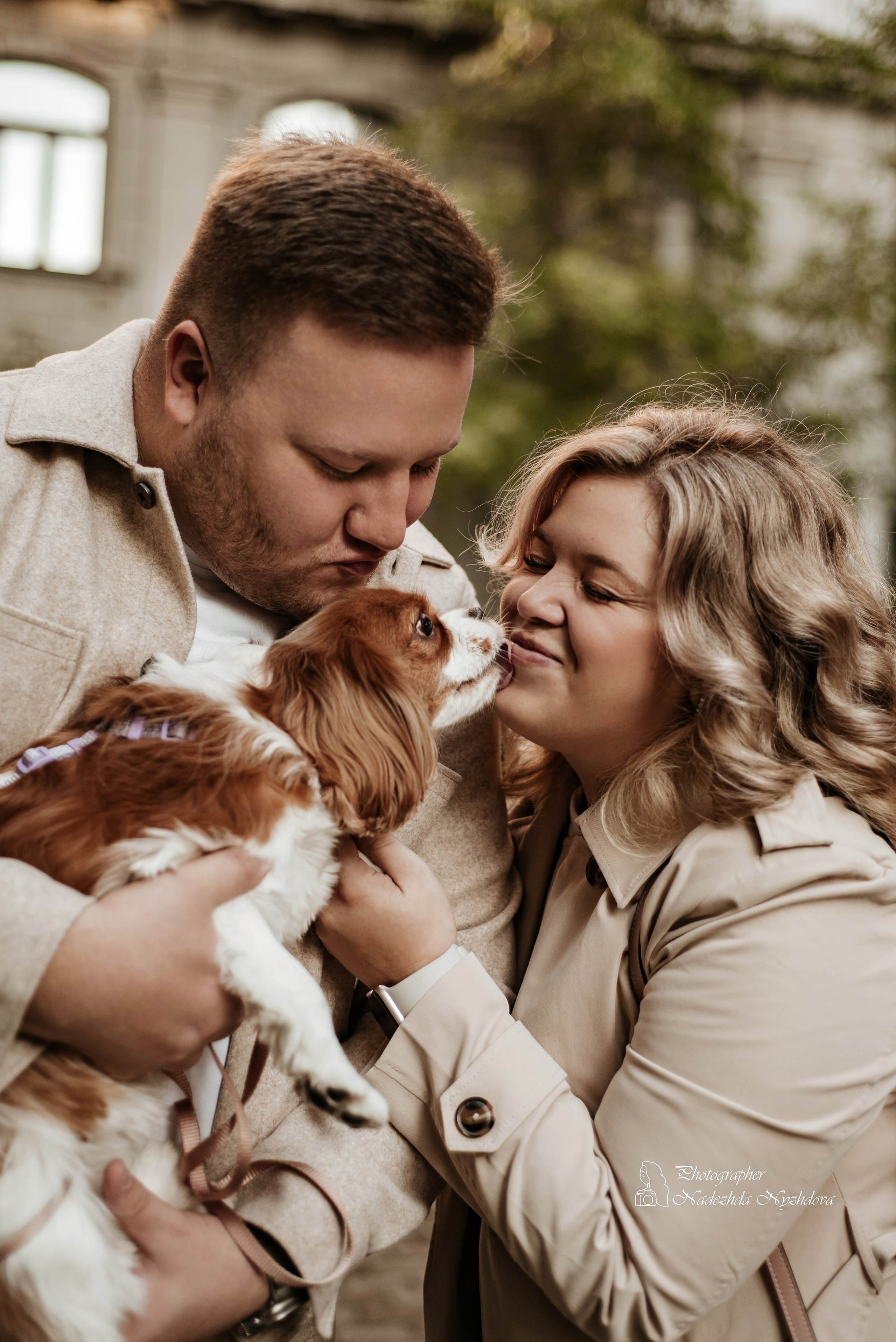 Осенняя прогулка с Каролиной, Владиславом и Асти ♡. Свадебный фотограф в Санкт-Петербурге Надежда Нуждова