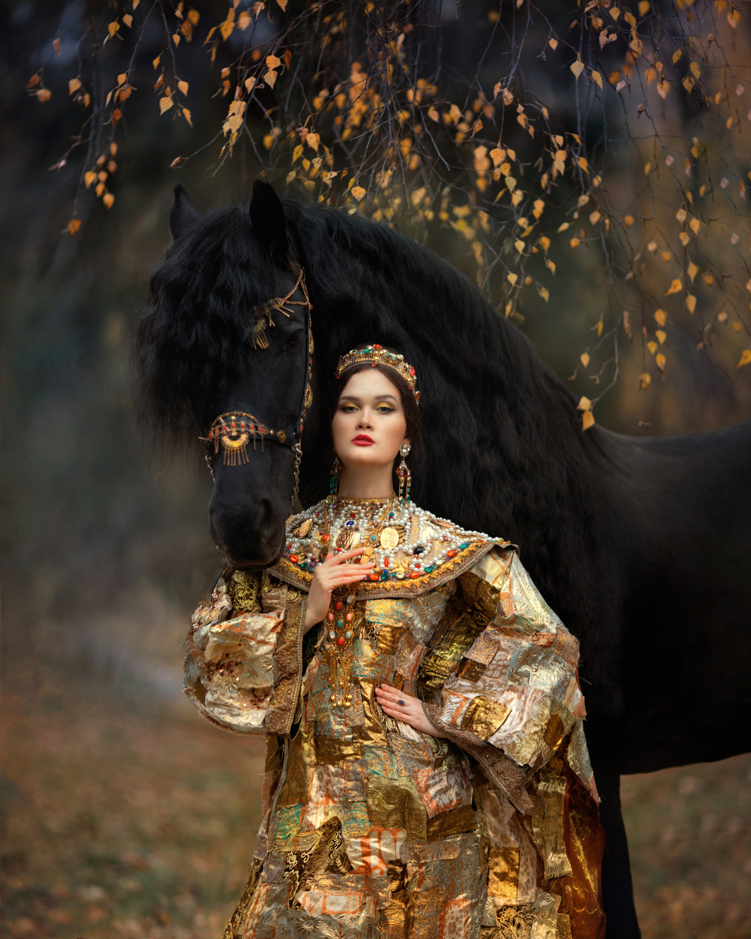 Русские костюмы, образы. Ольга Бажутова конный и портретный фотограф в Москве