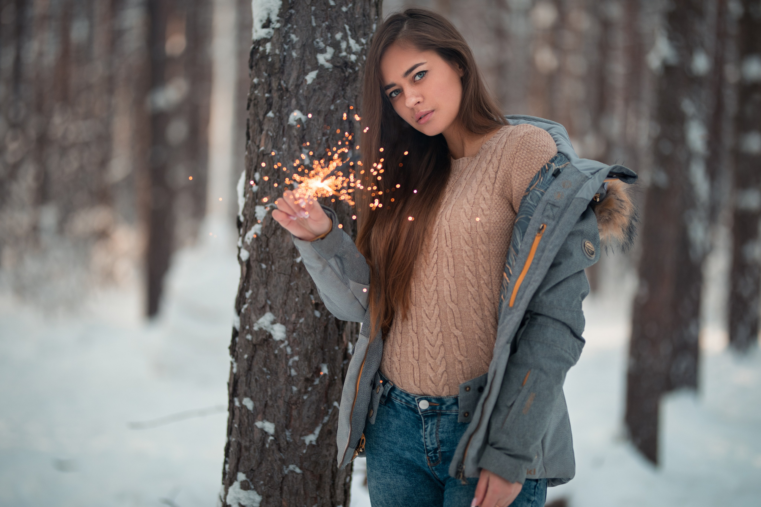 Зимняя съемка в лесу с доберманом с Ольгой в формате для «себя»