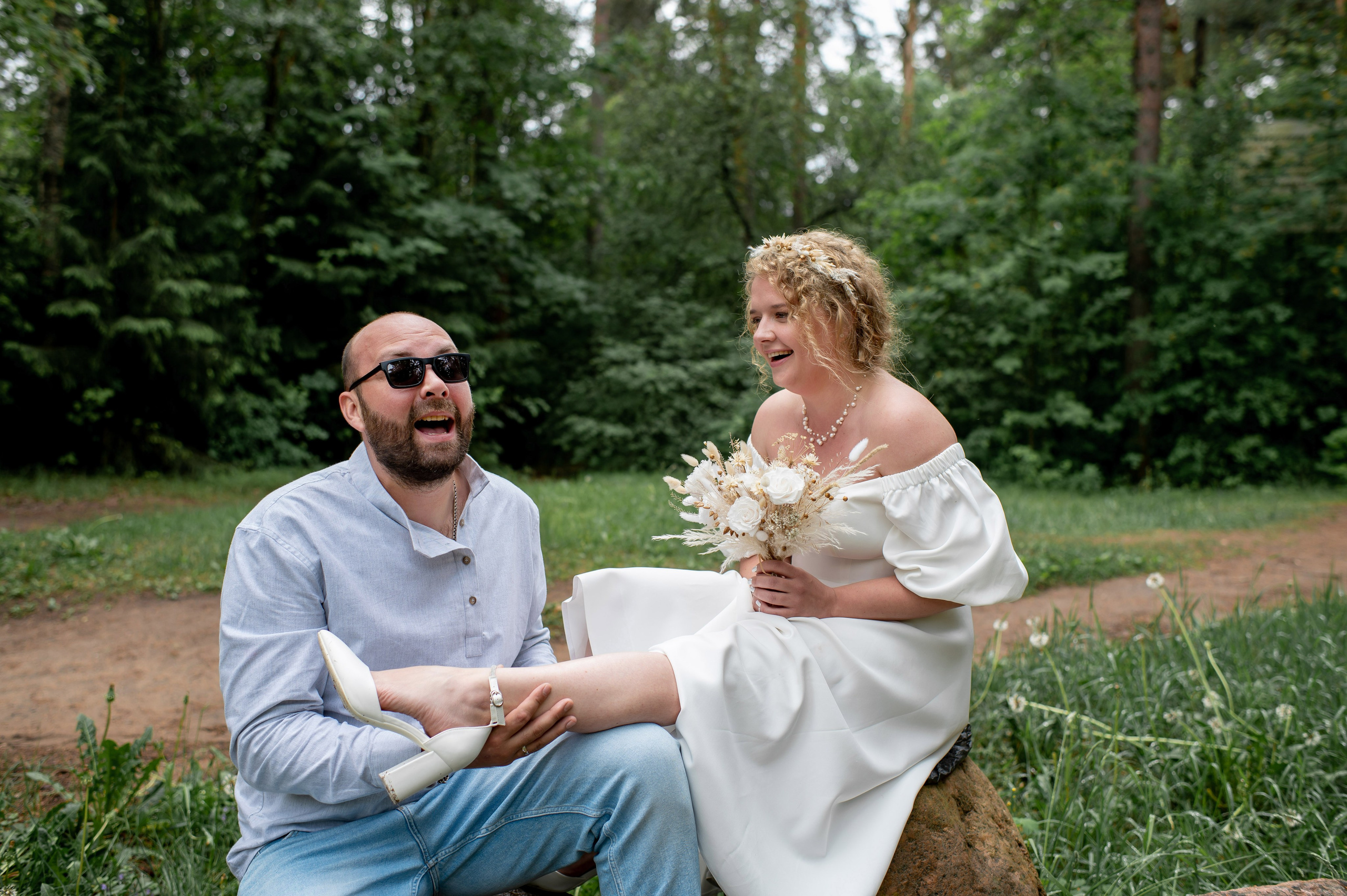 Станислав и Анастасия (нестандартная свадебная фотосессия в лесу и на Финском заливе). Портретный, семейный и свадебный фотограф в Санкт-Петербурге и в Пушкине Ширяев Денис