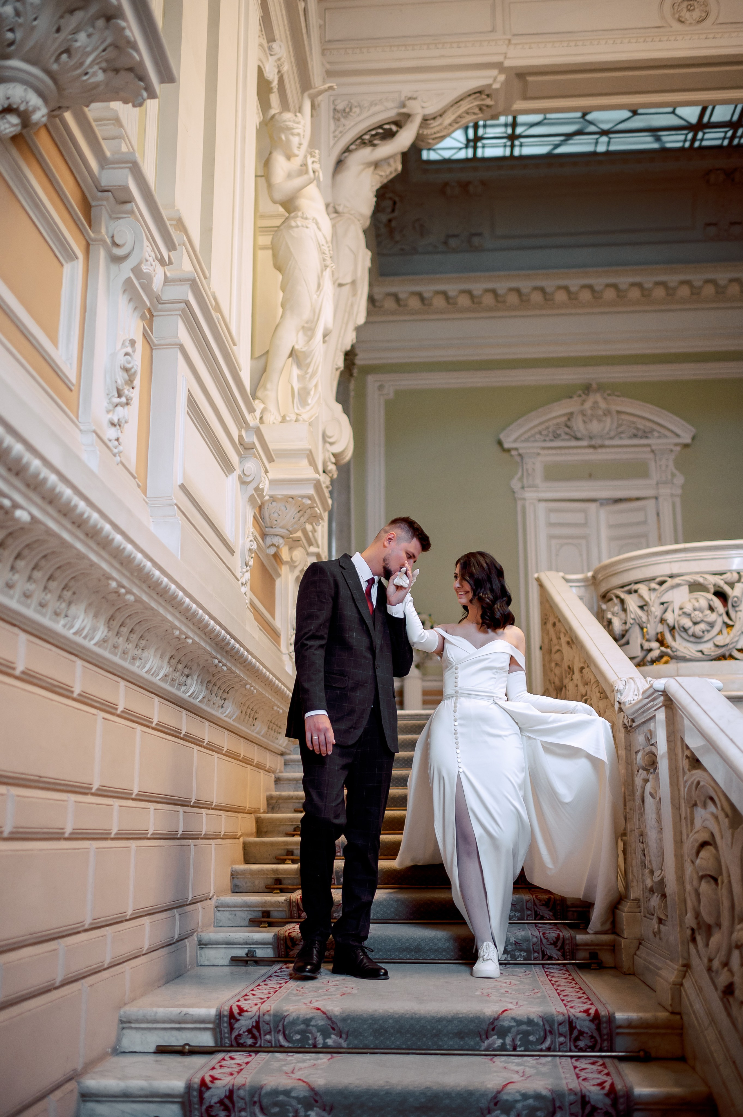 Камерная свадьба в Первом Дворце Бракосочетания №1 на Английской набережной Яны и Евгения. Портретный, семейный и свадебный фотограф в Санкт-Петербурге и в Пушкине Ширяев Денис