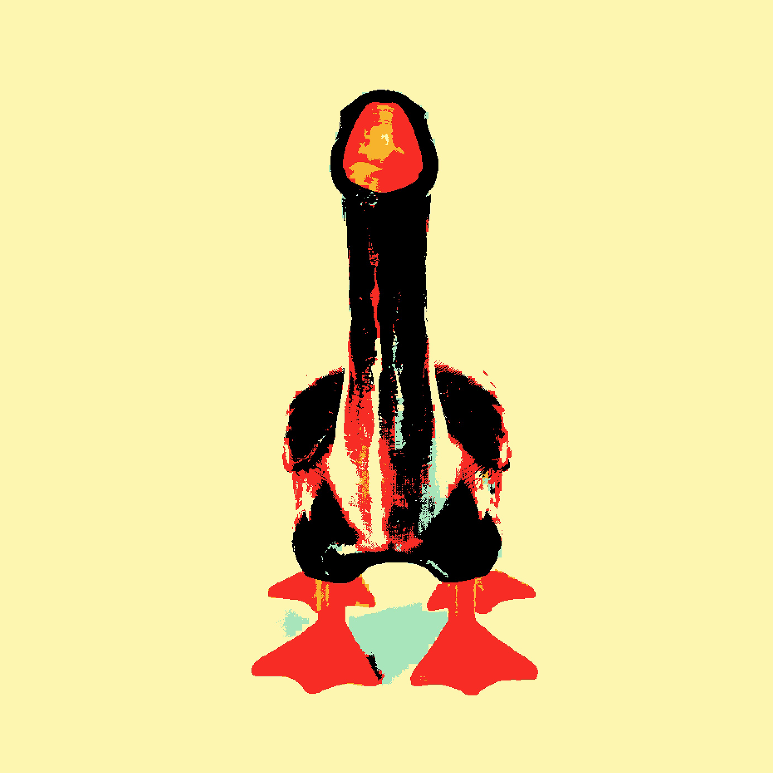 Ганс красный. Визуальный арт пиксельный художник Василь Пиксель