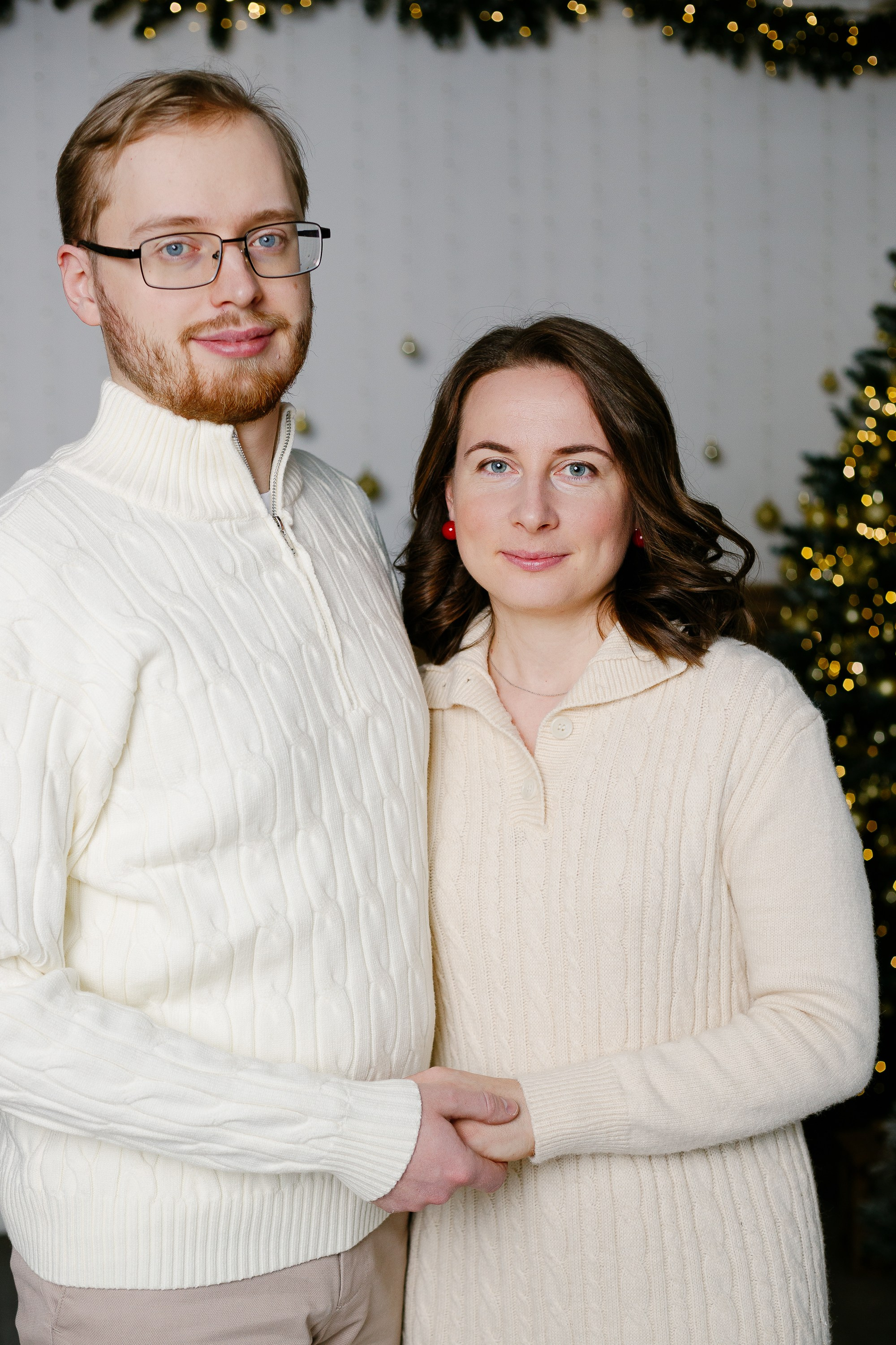 Новогодняя семейная фотосессия в студии