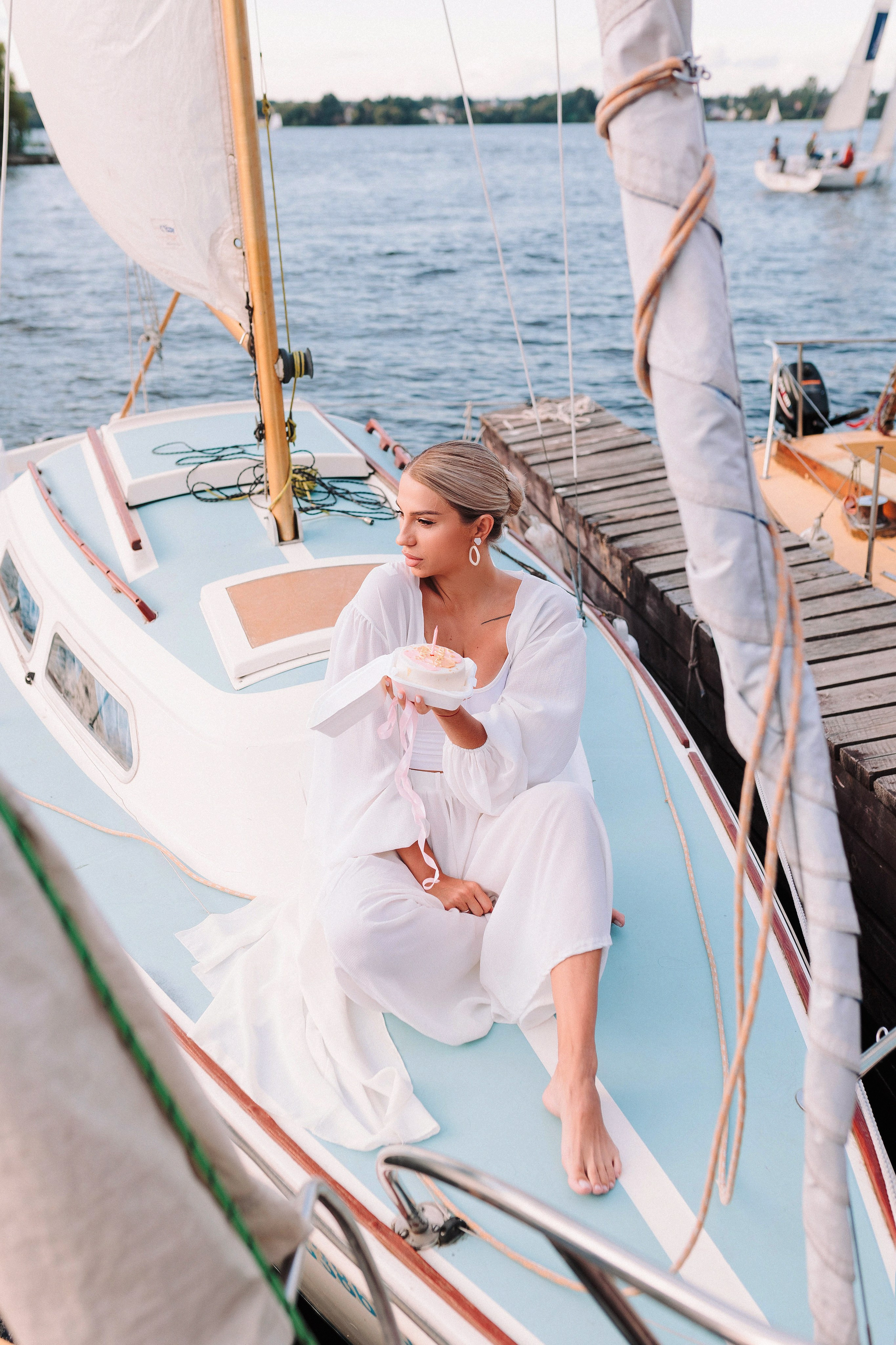 Съёмка на яхте. Фотограф Полина Лытнева