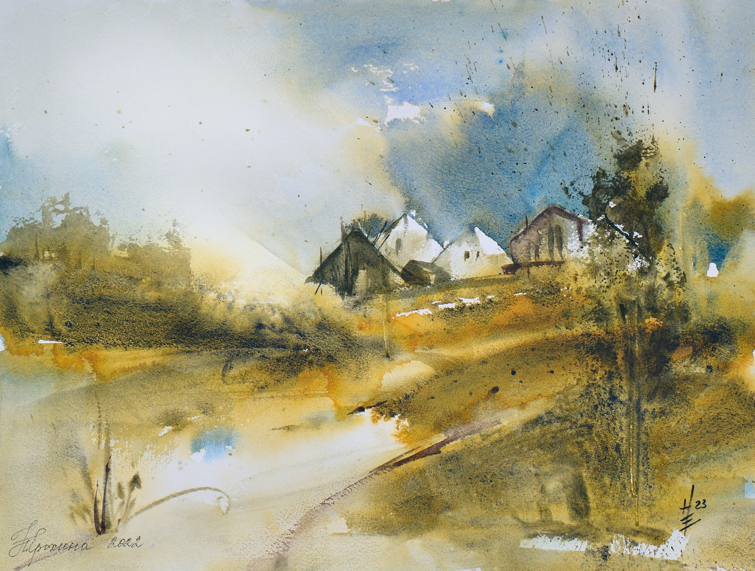 Пейзаж 3 серии ОРАНЖЕВЫЙ (29×39 см) 7 000 р. ГАЛЕРЕЯ