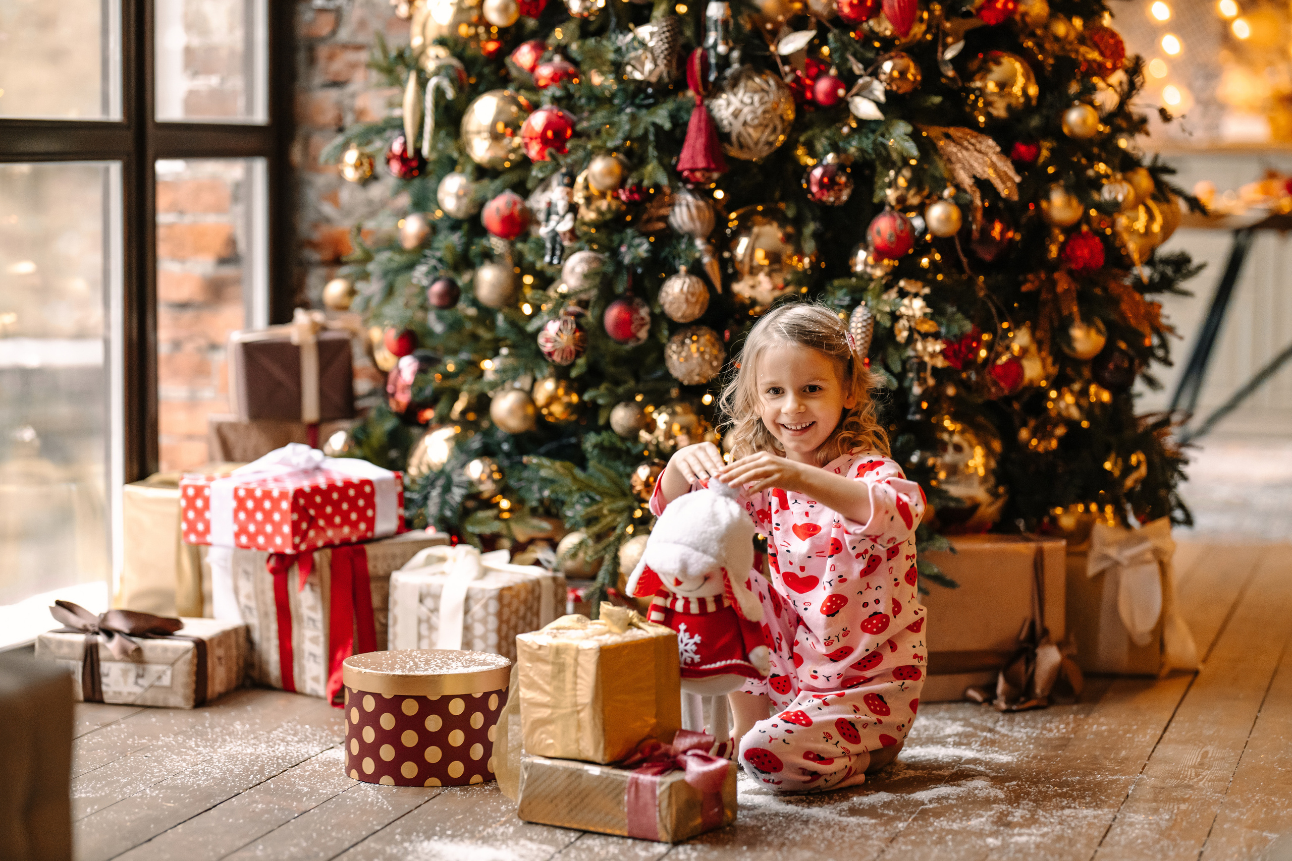 Новогодняя семейная фотосессия. Саша, Нина и Аня