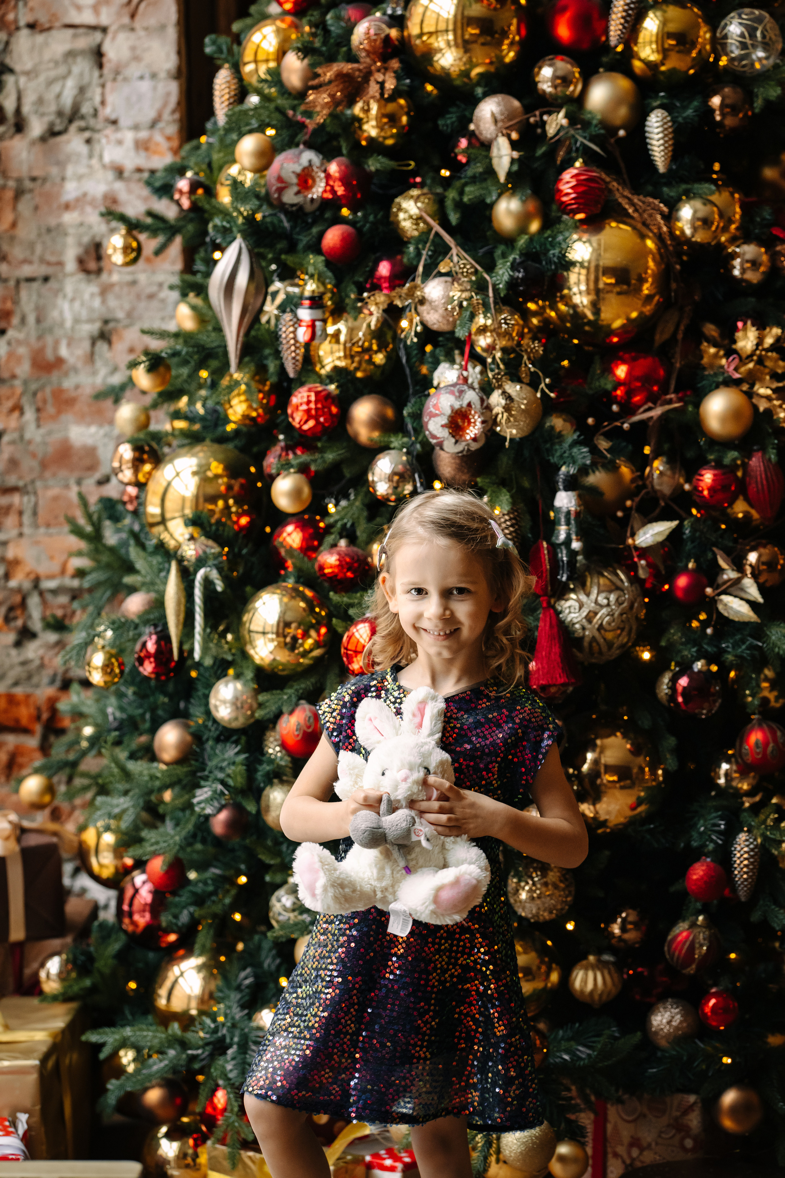 Новогодняя семейная фотосессия. Саша, Нина и Аня