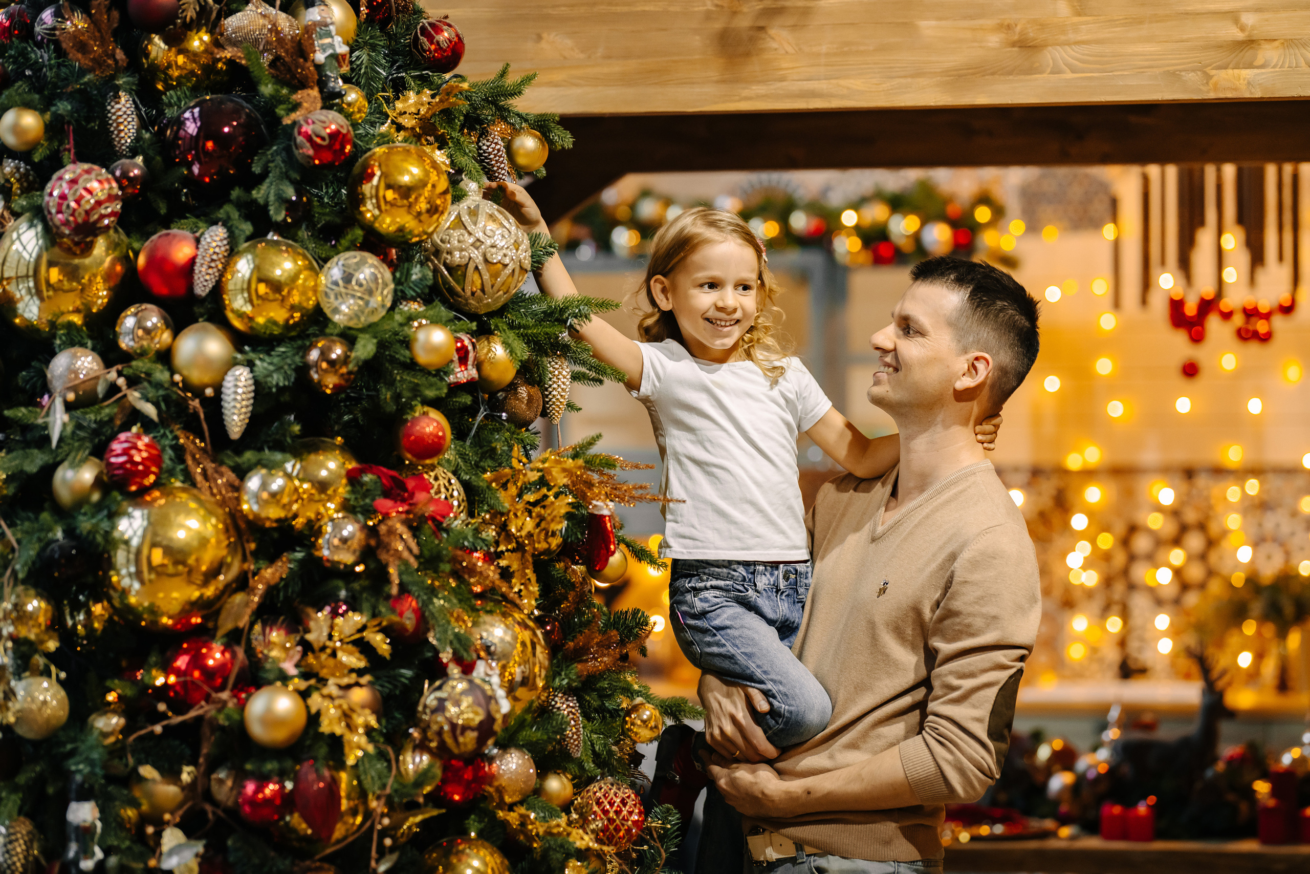 Новогодняя семейная фотосессия. Саша, Нина и Аня