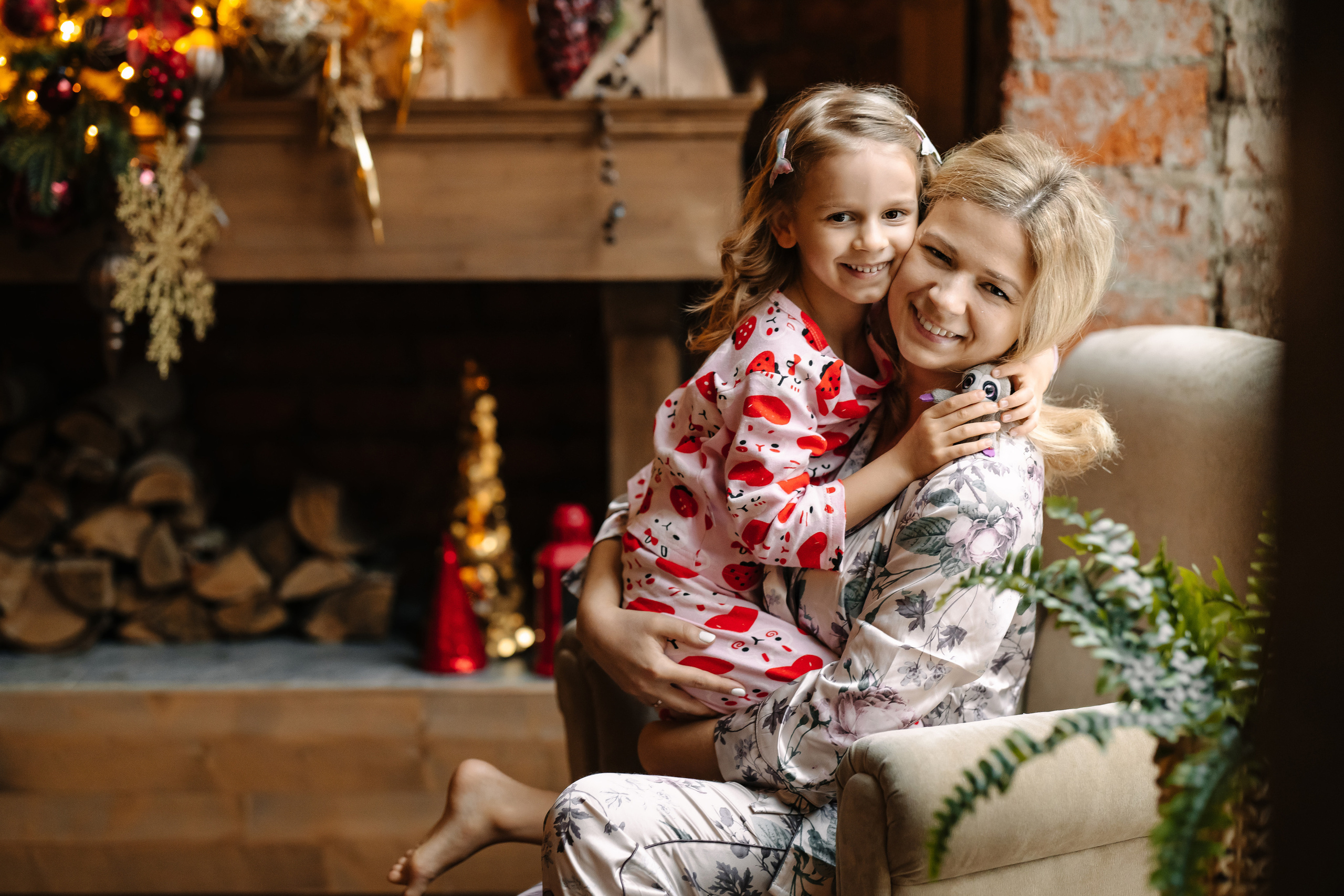 Новогодняя семейная фотосессия. Саша, Нина и Аня