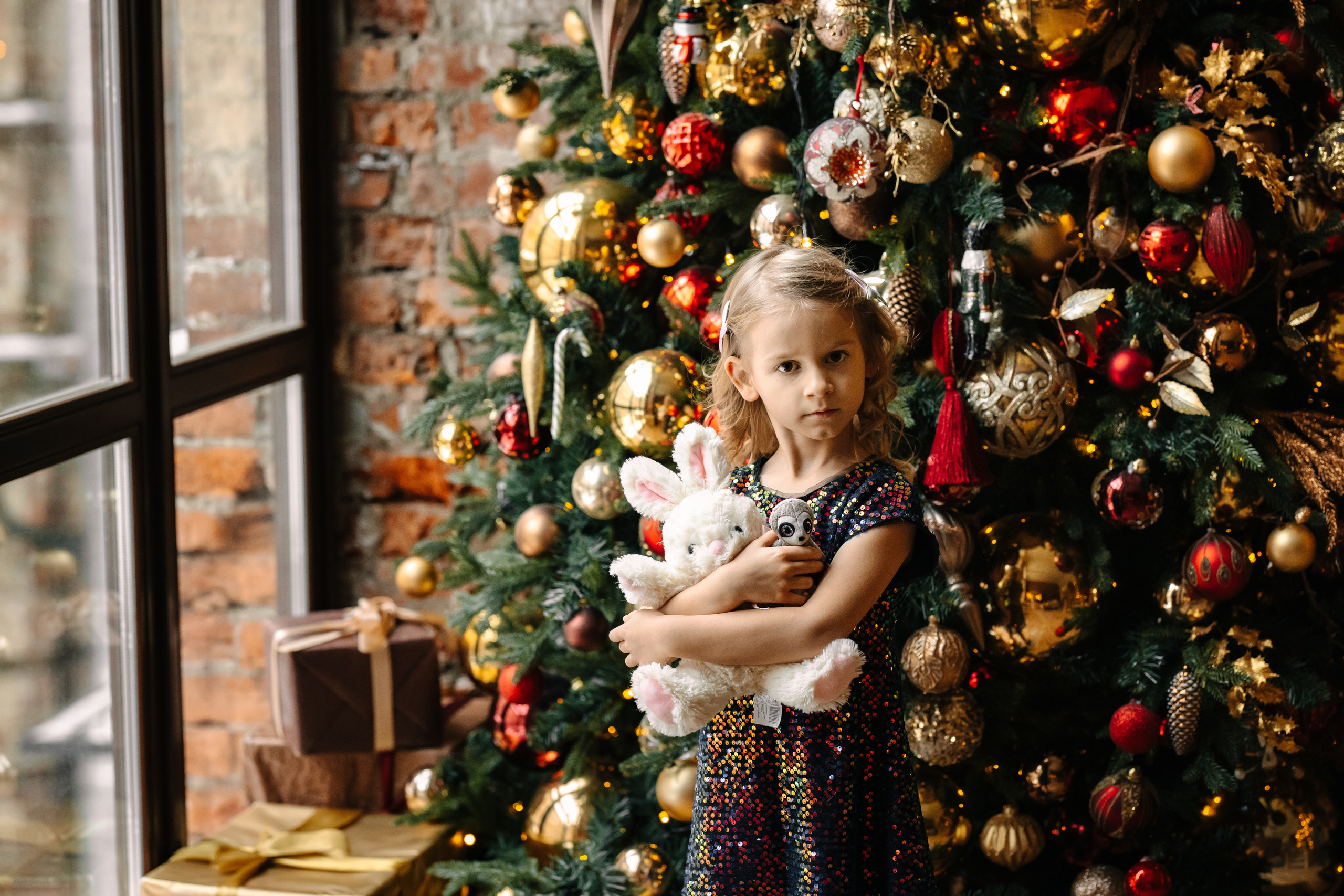 Новогодняя семейная фотосессия. Саша, Нина и Аня