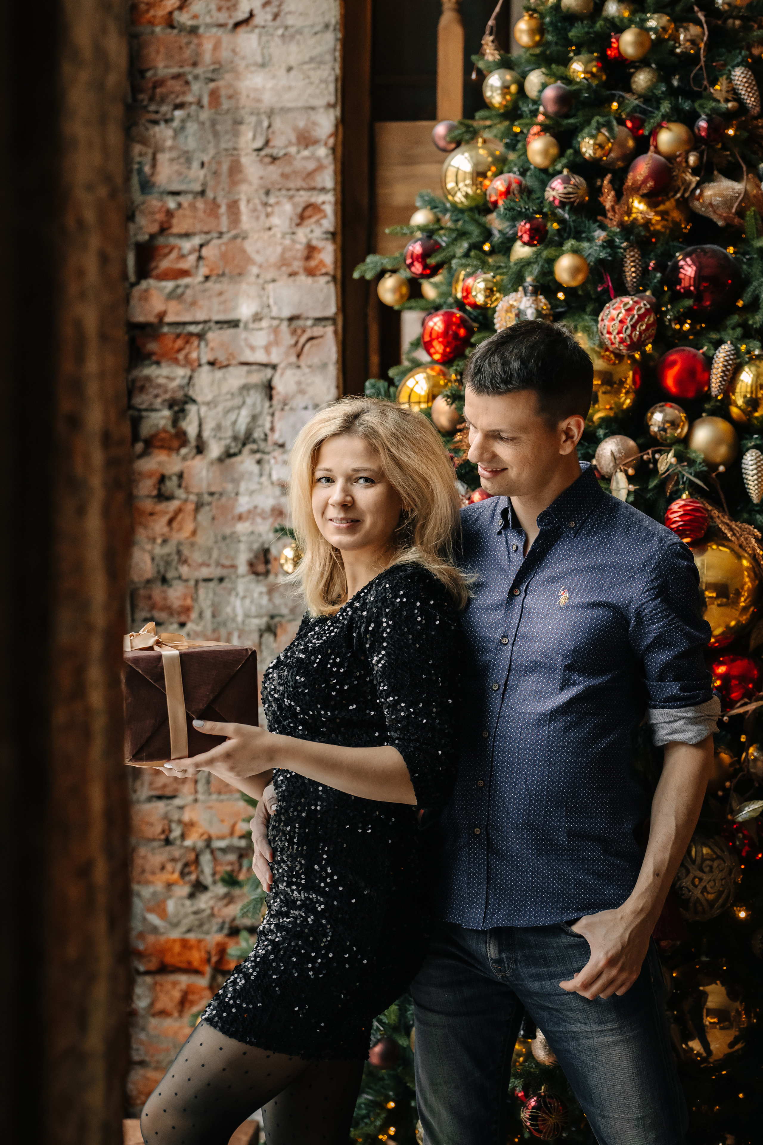 Новогодняя семейная фотосессия. Саша, Нина и Аня