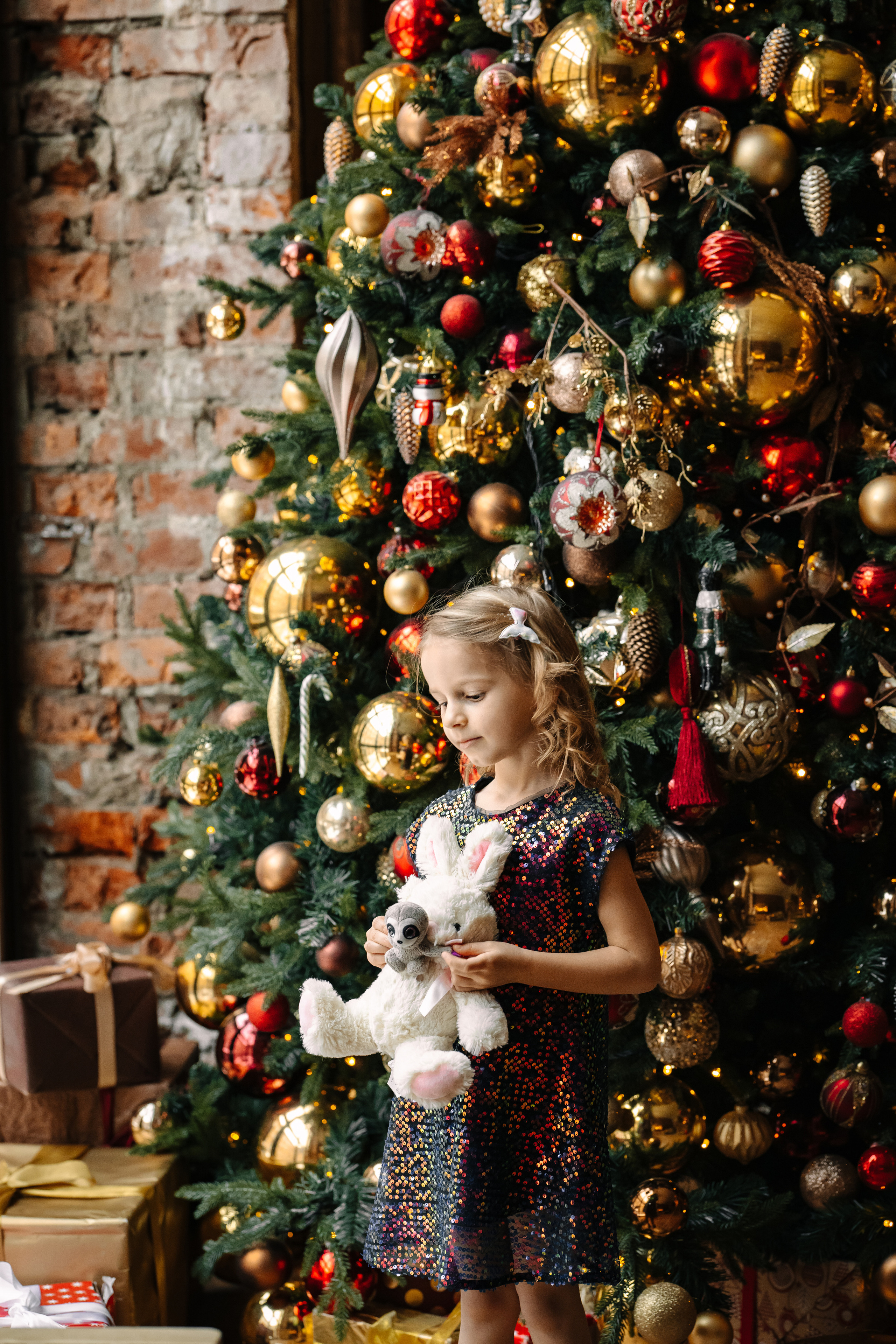 Новогодняя семейная фотосессия. Саша, Нина и Аня