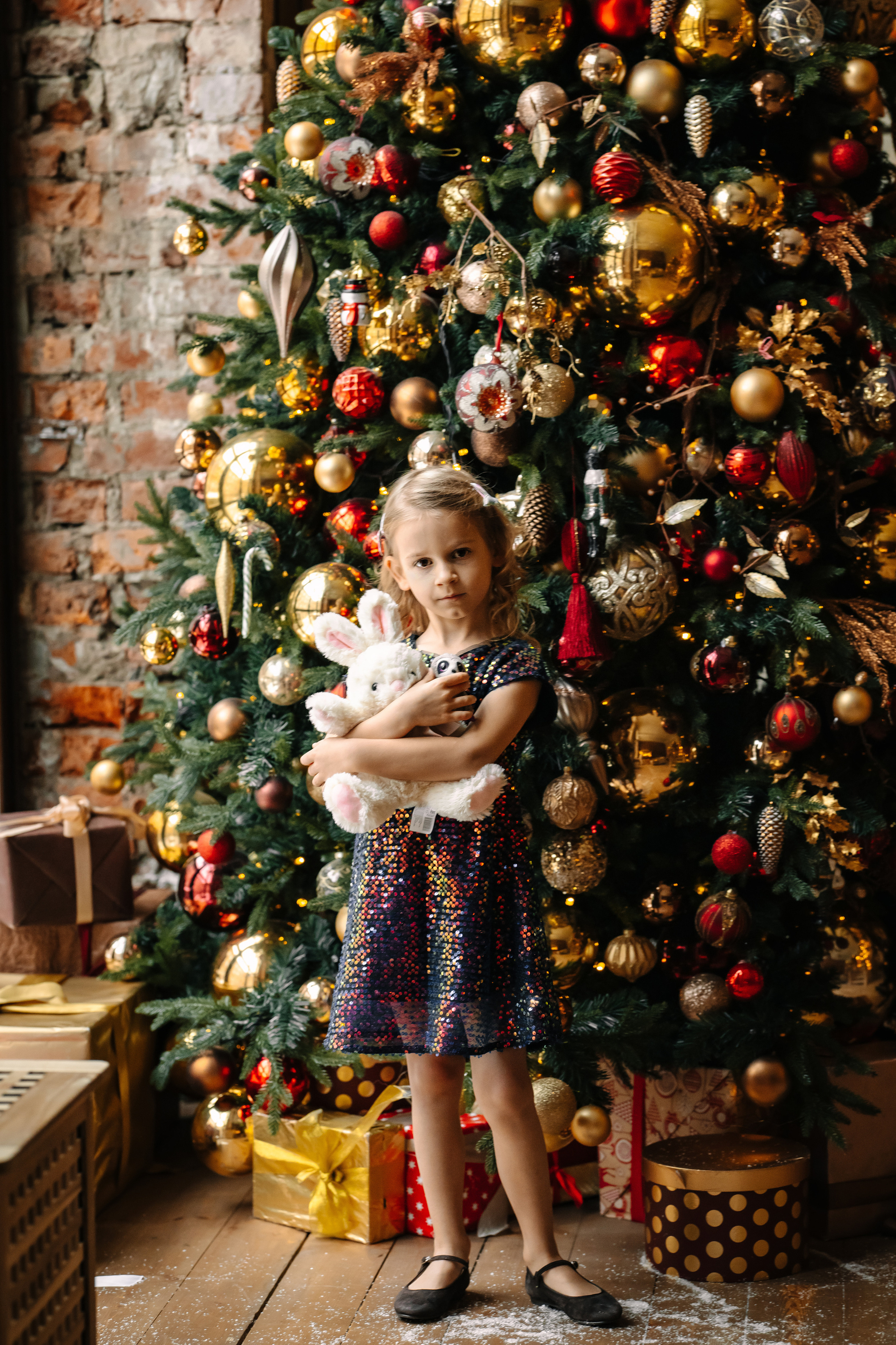 Новогодняя семейная фотосессия. Саша, Нина и Аня