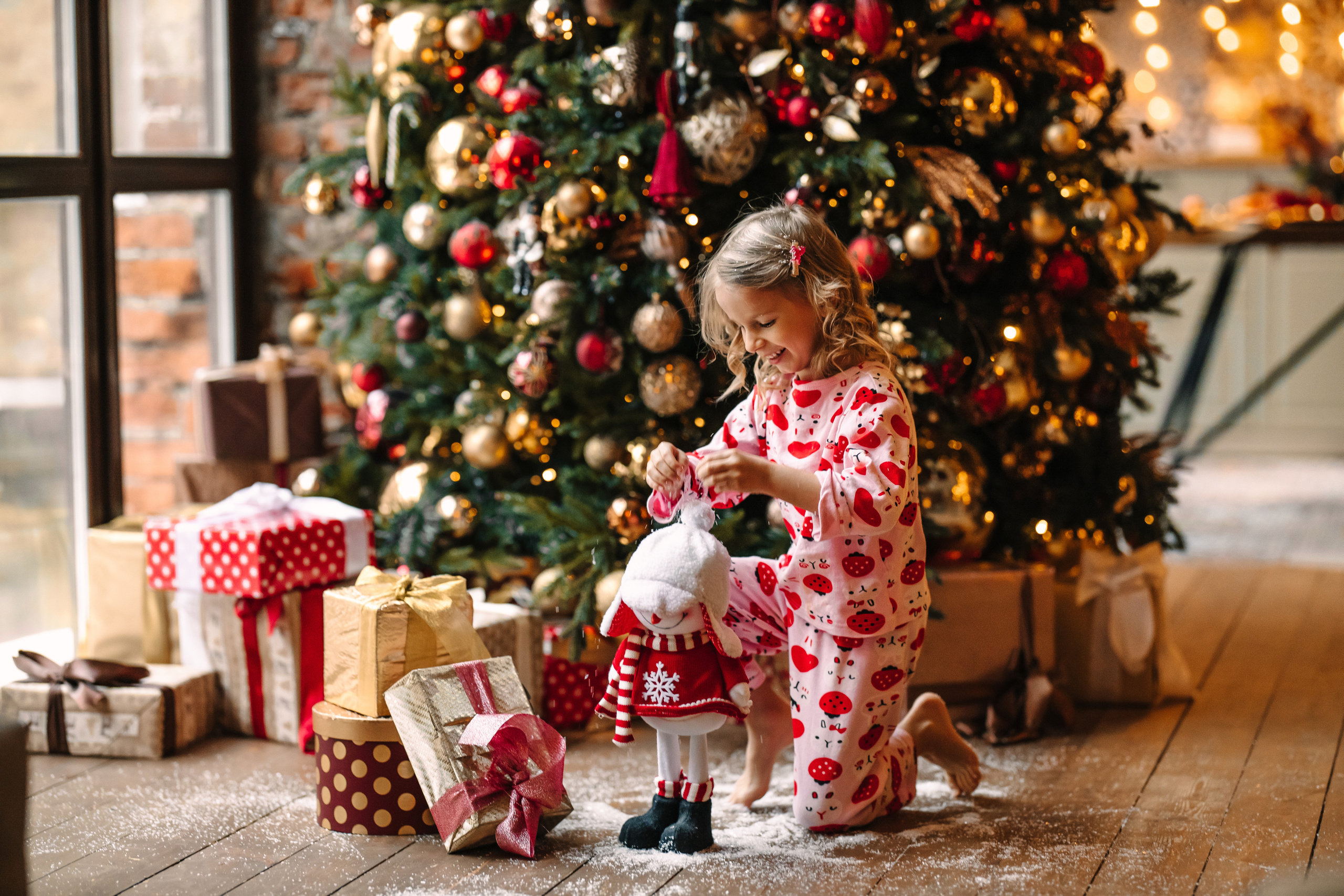 Новогодняя семейная фотосессия. Саша, Нина и Аня