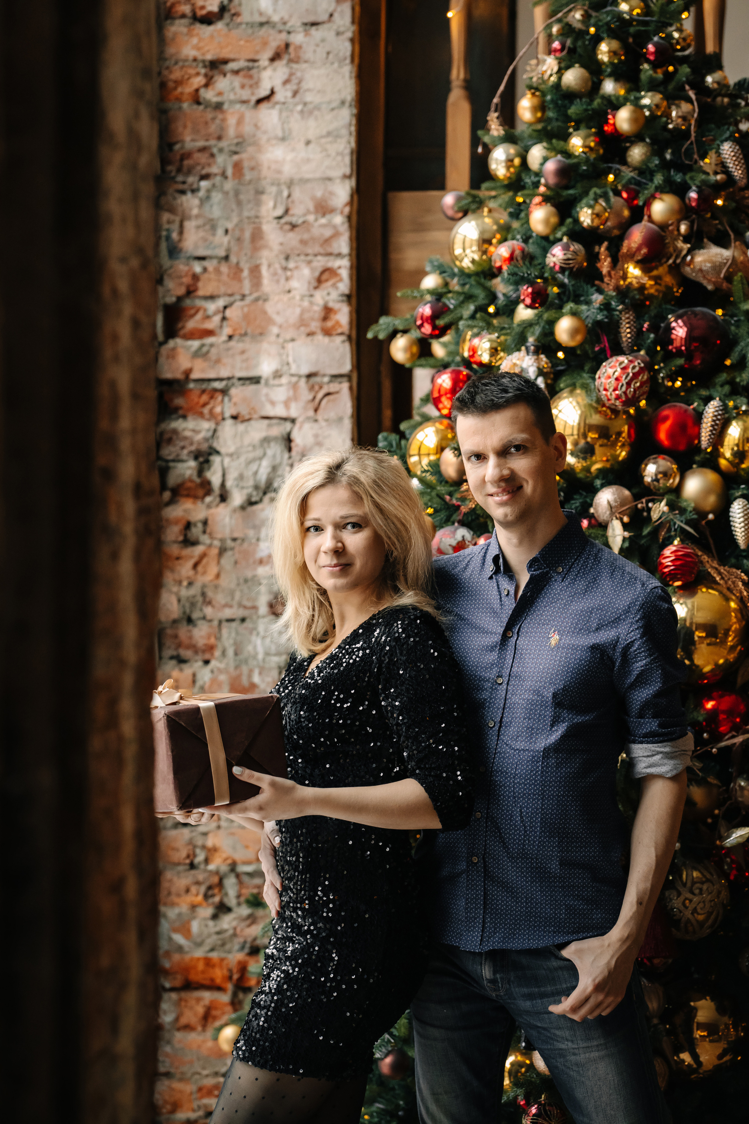 Новогодняя семейная фотосессия. Саша, Нина и Аня